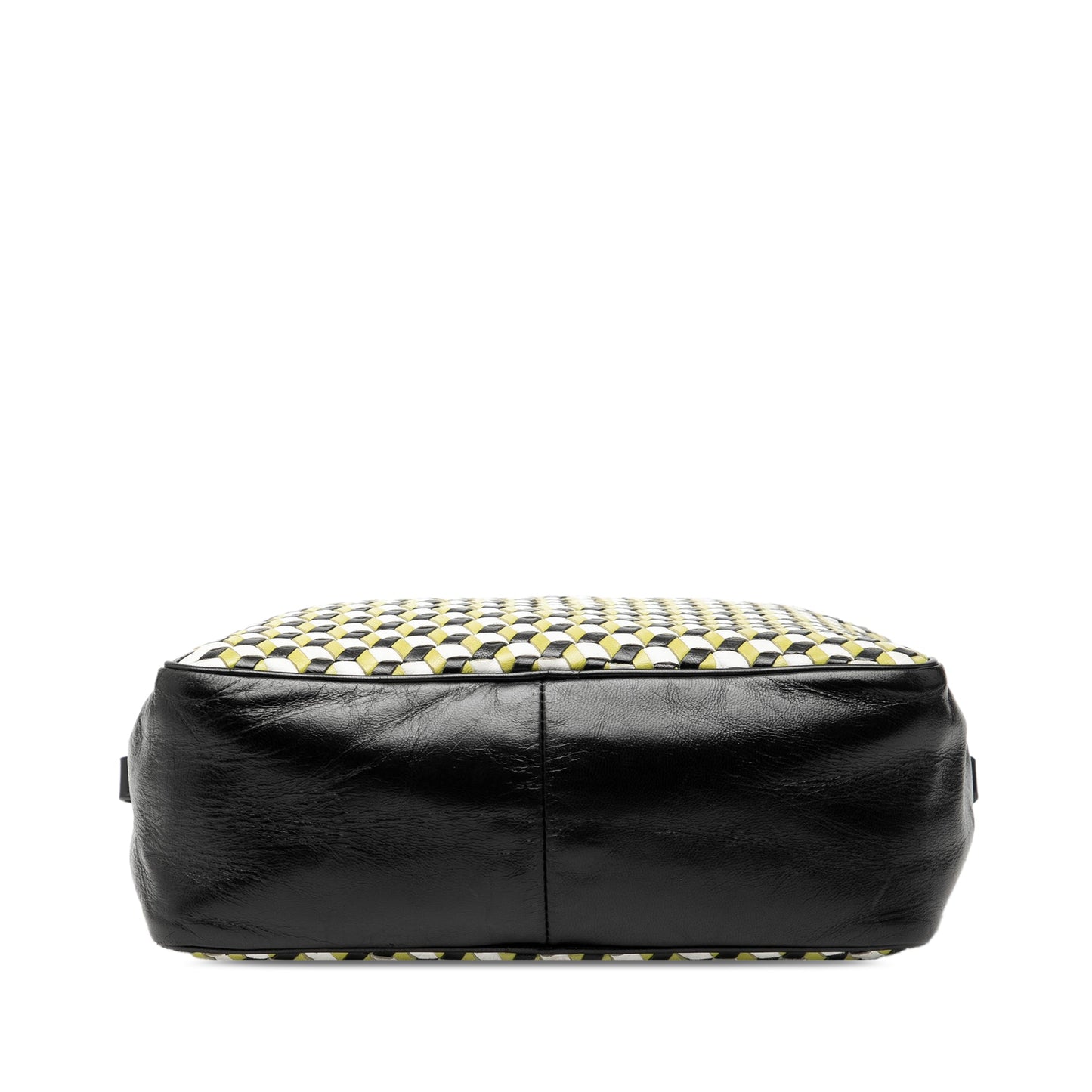 Prada Leather Perspective Cubes Shoulder Bag