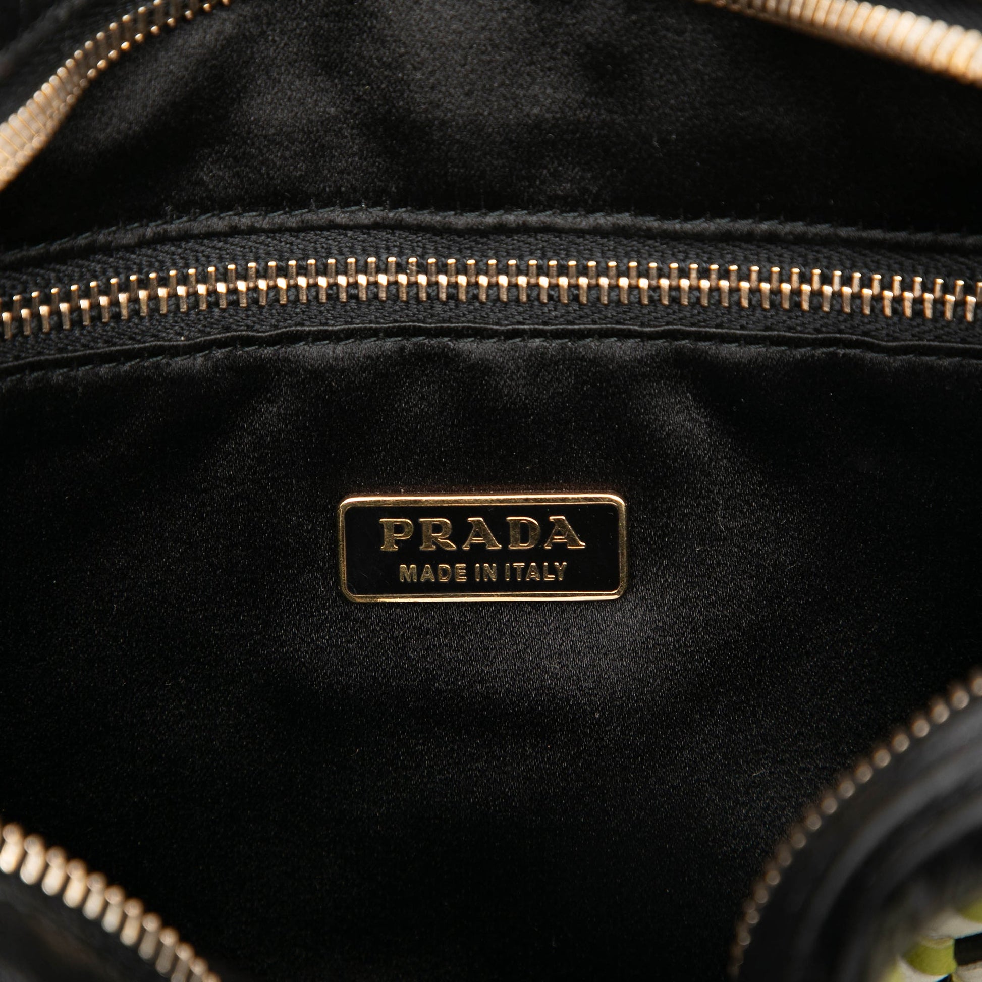 Prada Leather Perspective Cubes Shoulder Bag