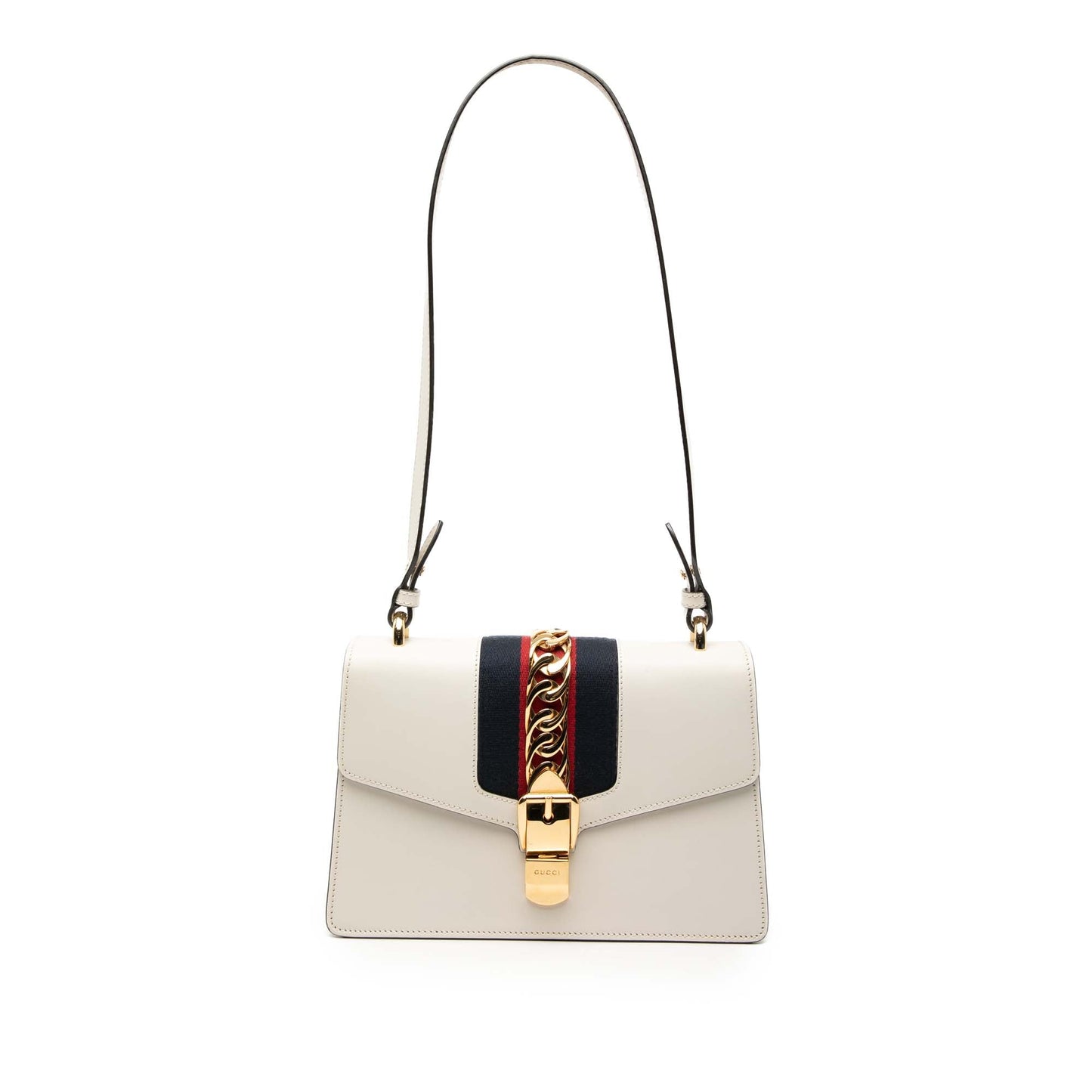 Gucci Small Leather Sylvie Web Satchel