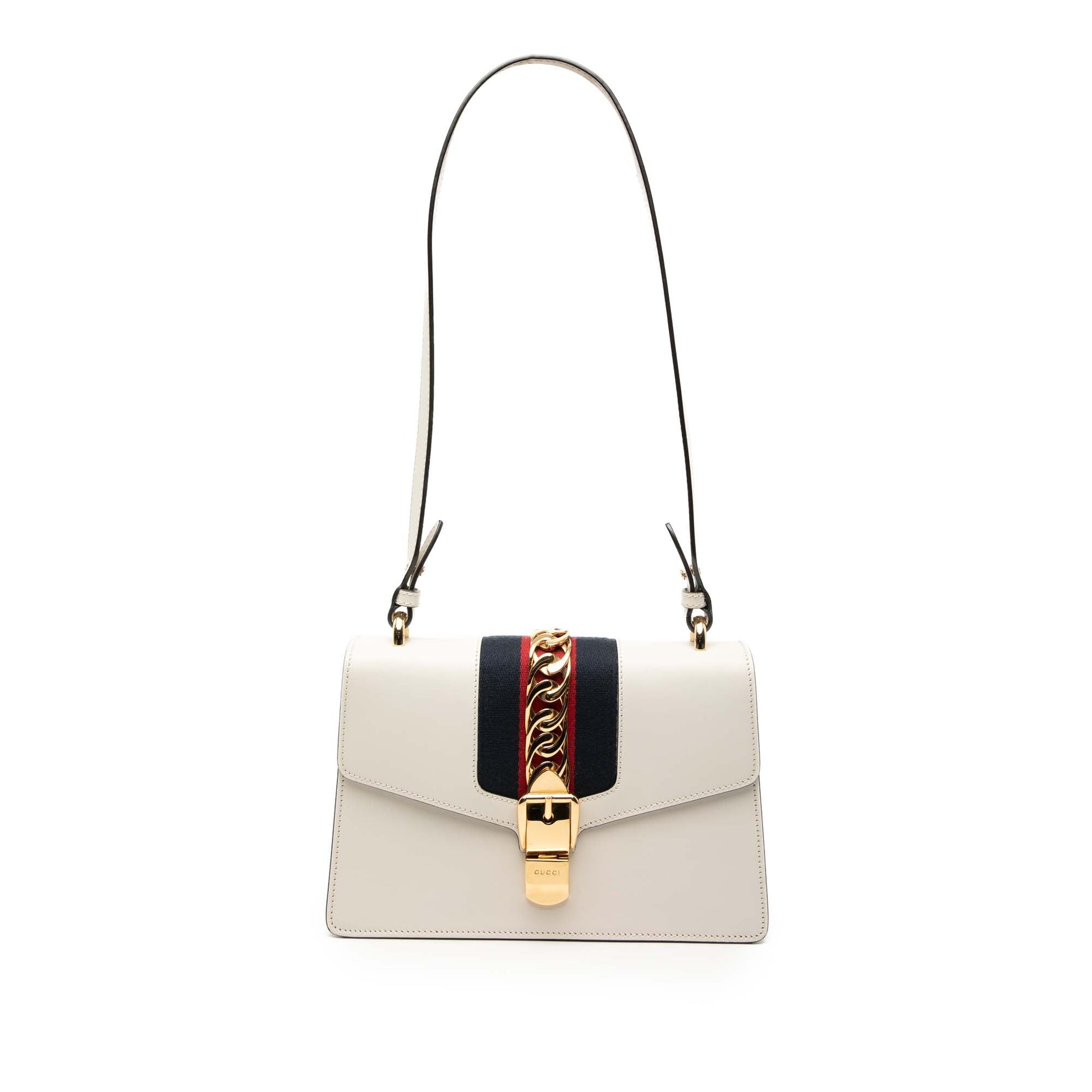 Gucci Small Leather Sylvie Web Satchel