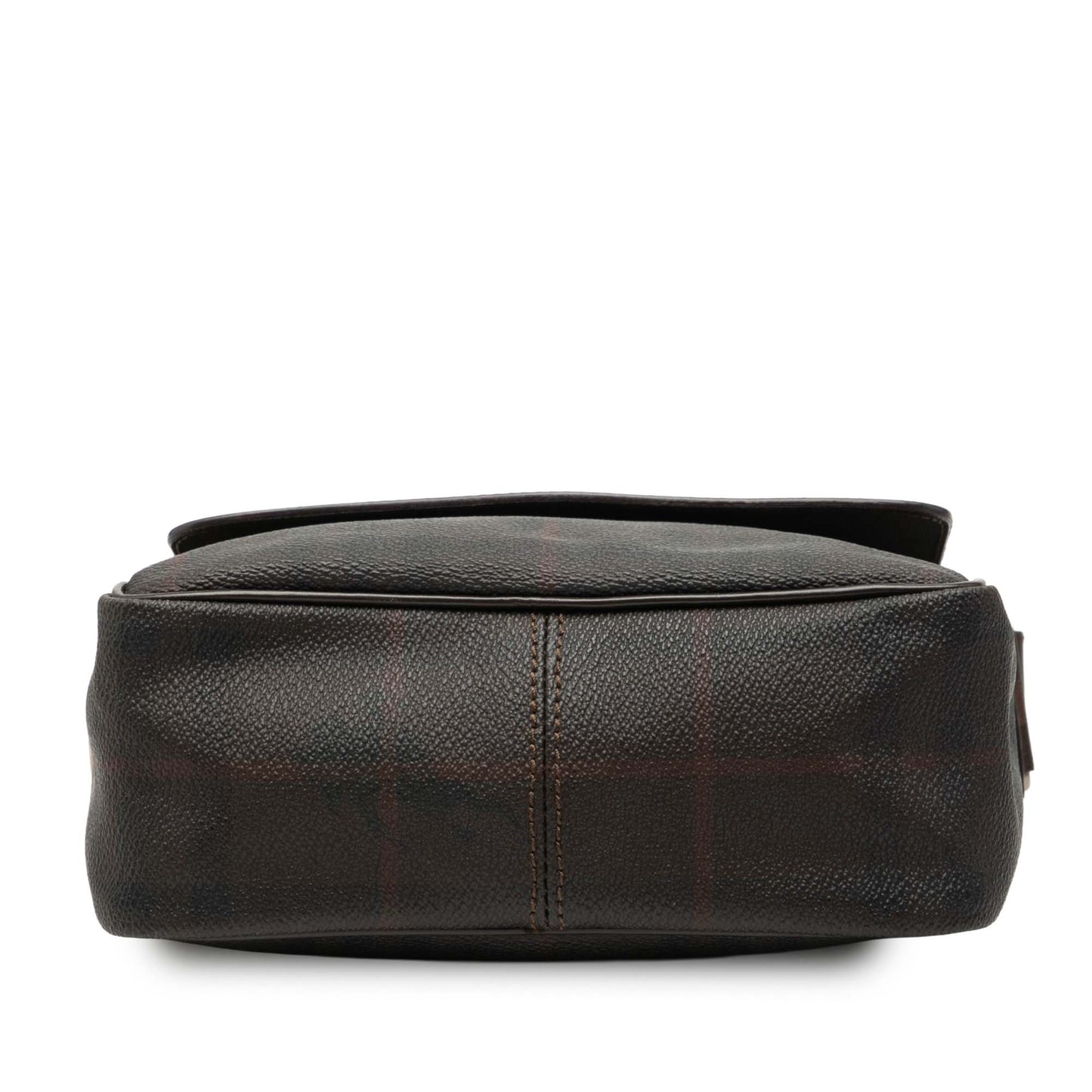 Burberry Smoke Check Coated Canvas and Leather Crossbody