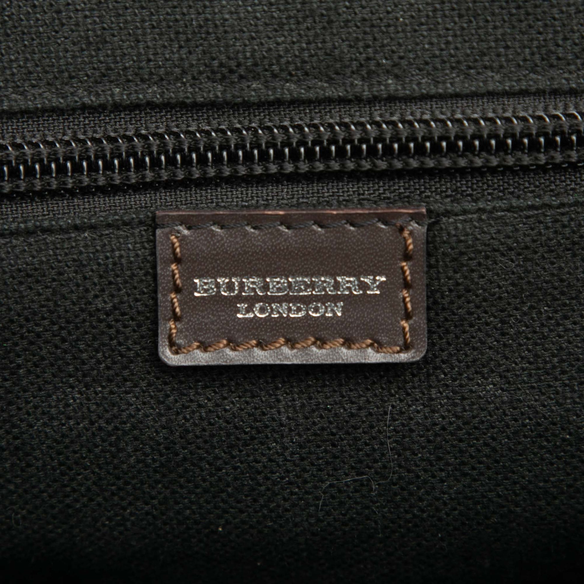 Burberry Smoke Check Coated Canvas and Leather Crossbody