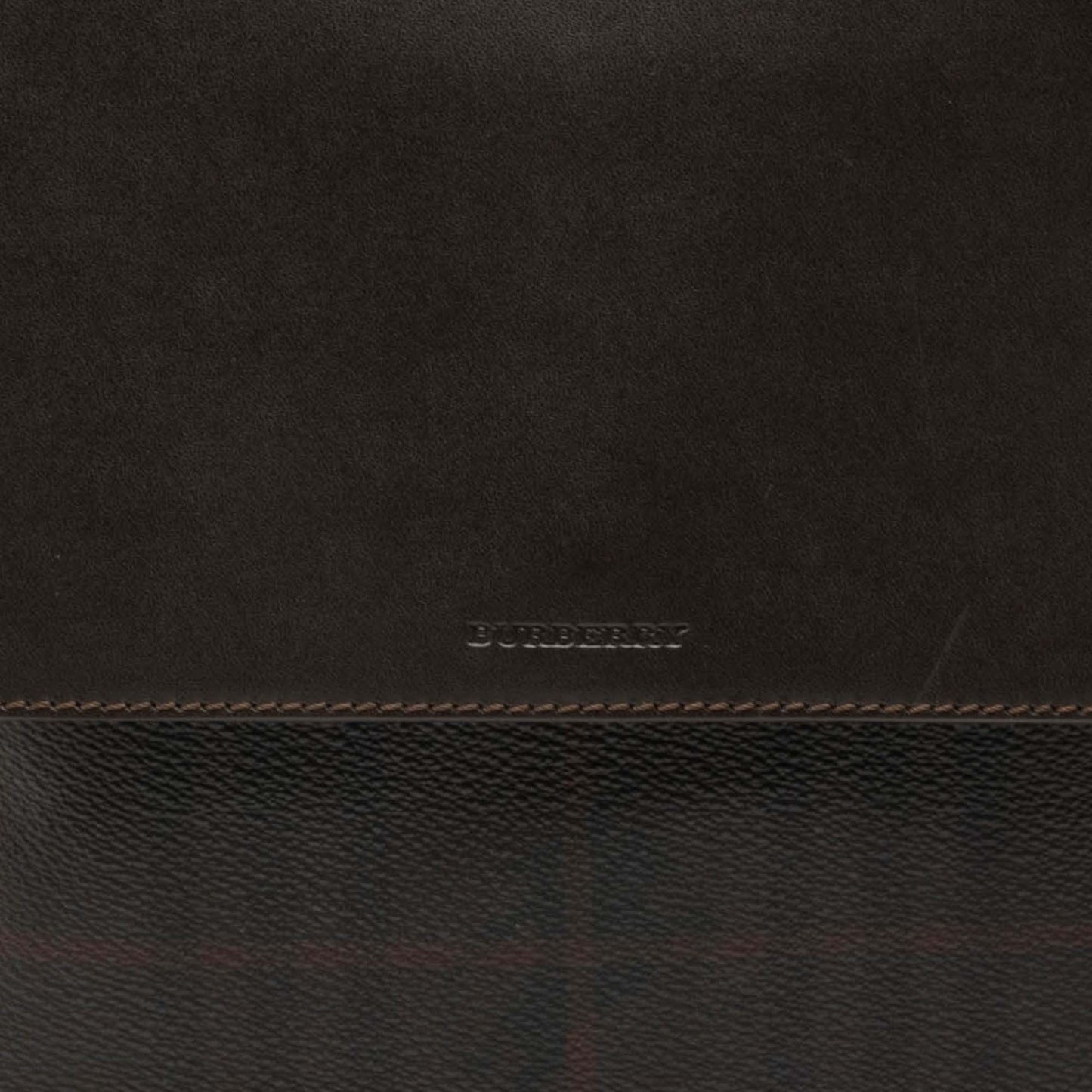 Burberry Smoke Check Coated Canvas and Leather Crossbody