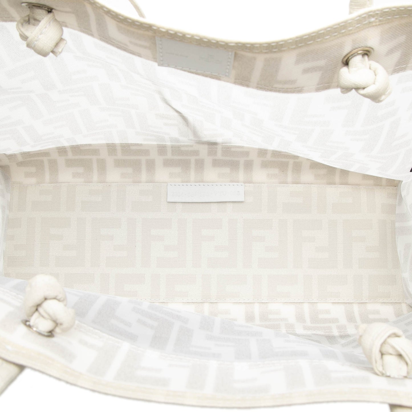 Fendi Coated Canvas Trimmed Zucca Mesh Tote