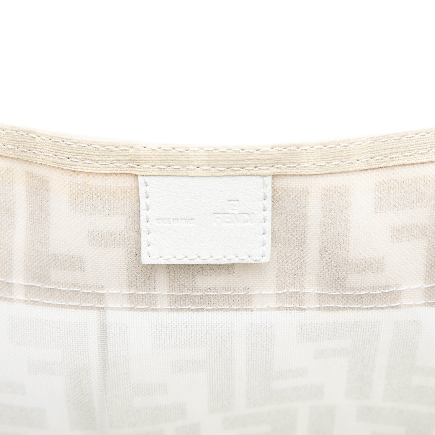Fendi Coated Canvas Trimmed Zucca Mesh Tote