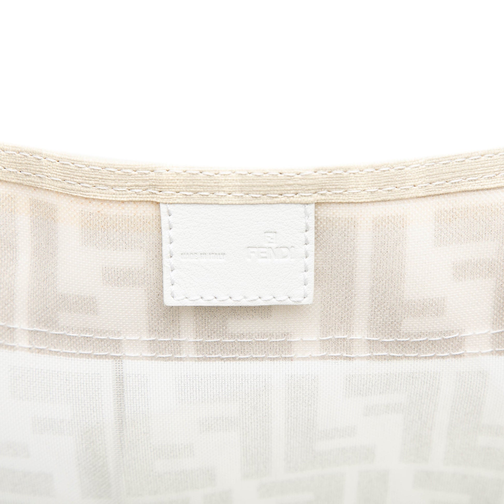 Fendi Coated Canvas Trimmed Zucca Mesh Tote
