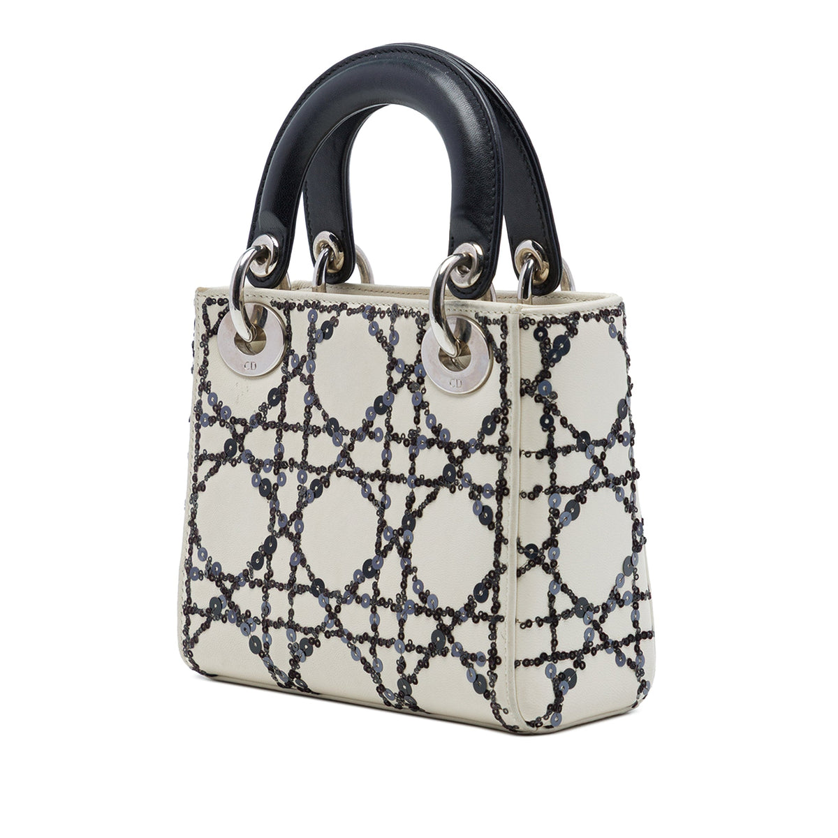 Dior Mini Calfskin Cannage Sequin Lady Dior