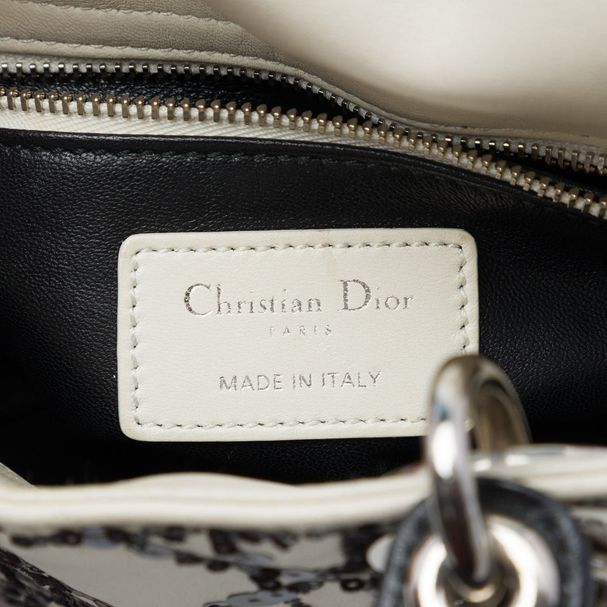 Dior Mini Calfskin Cannage Sequin Lady Dior