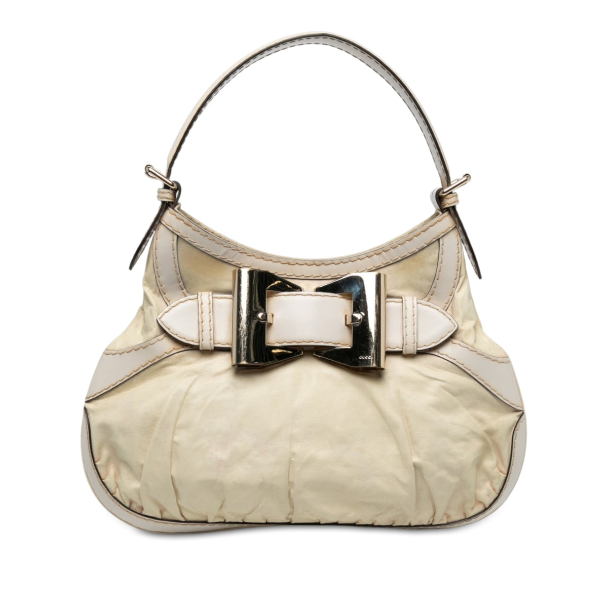 Gucci Calfskin Queen Hobo — White