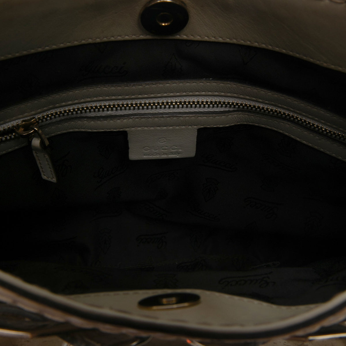 Gucci Calfskin Queen Hobo — White