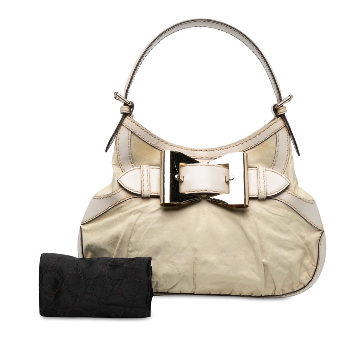 Gucci Calfskin Queen Hobo — White