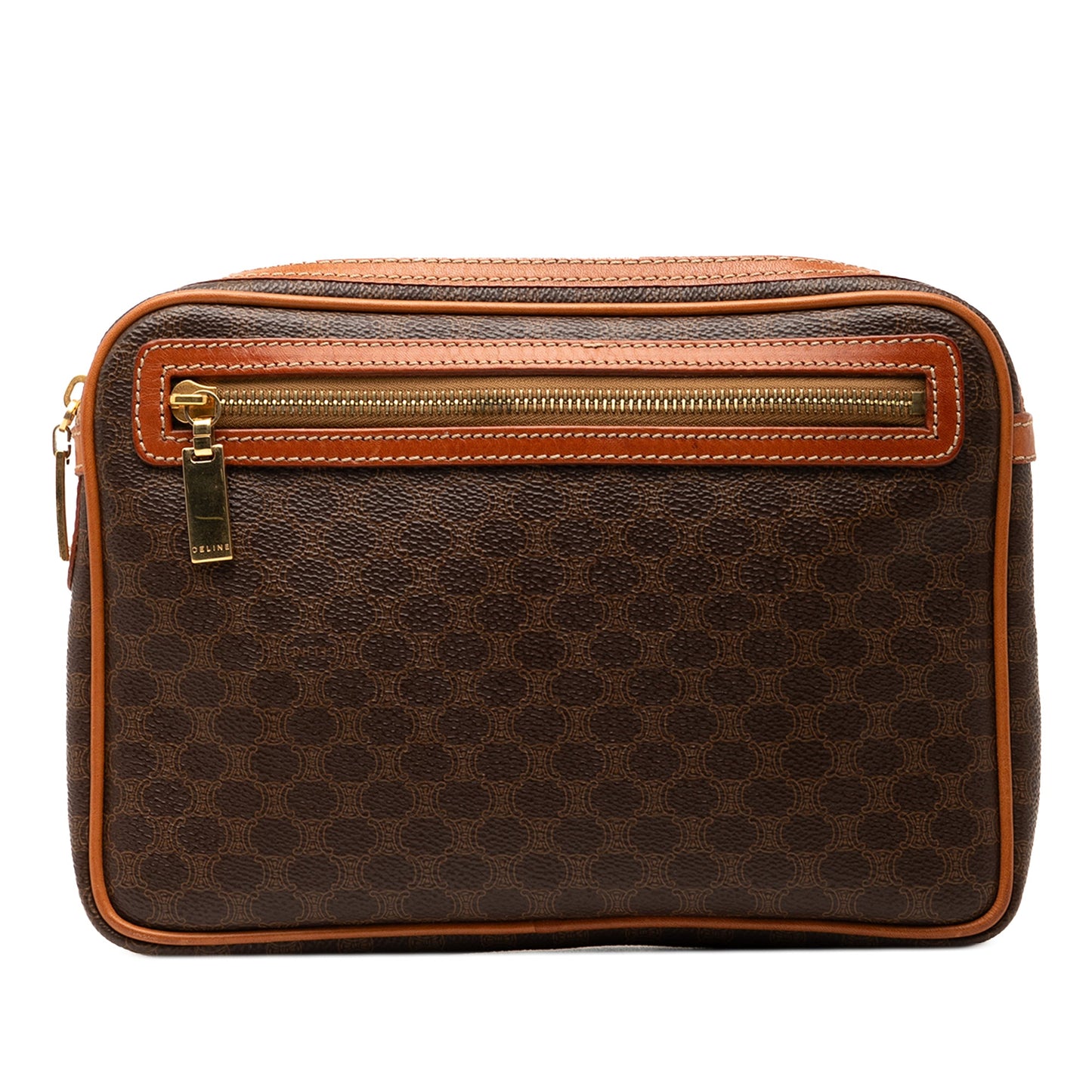 Celine Macadam Coated Canvas Clutch