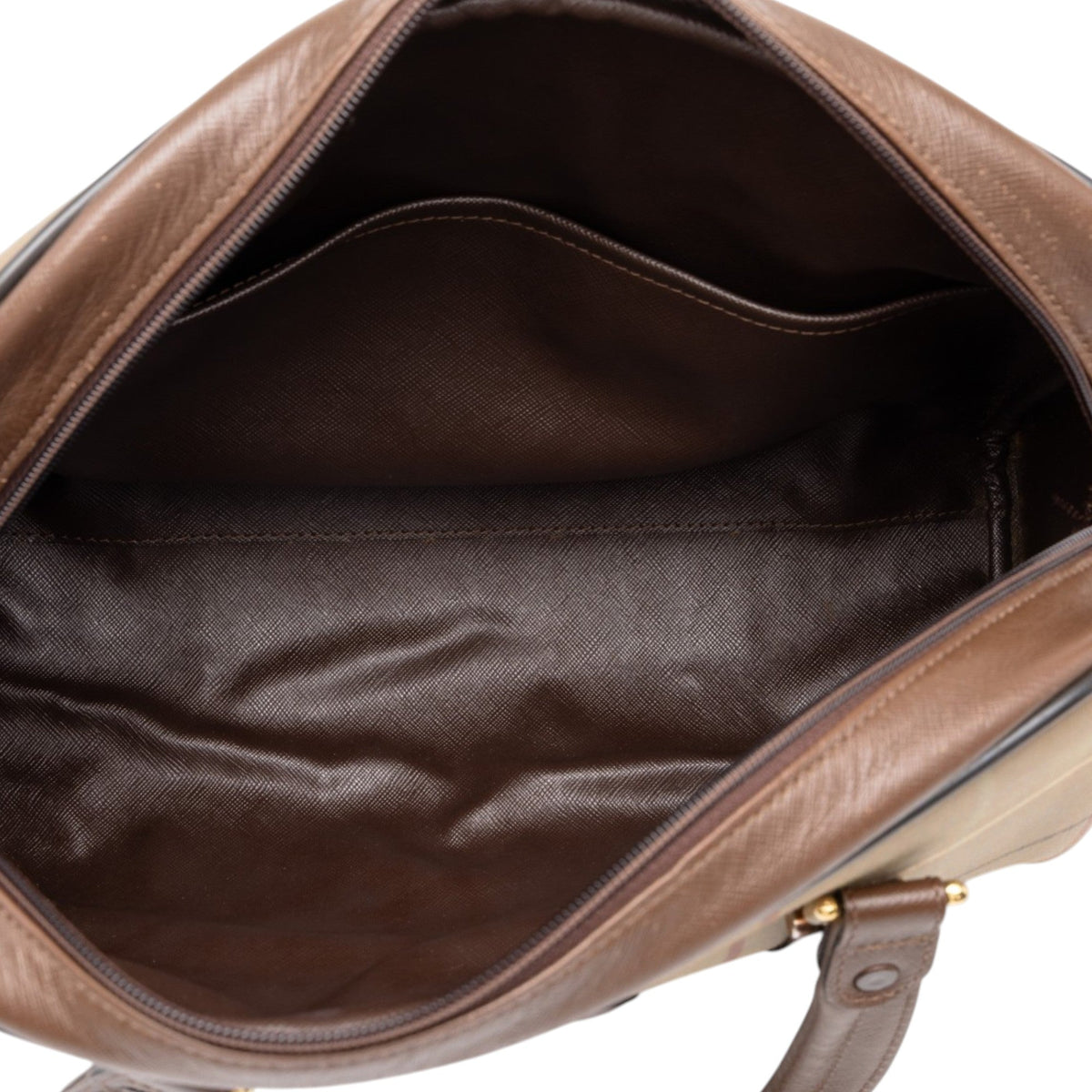 Burberry Vintage Check Canvas Handbag — Brown