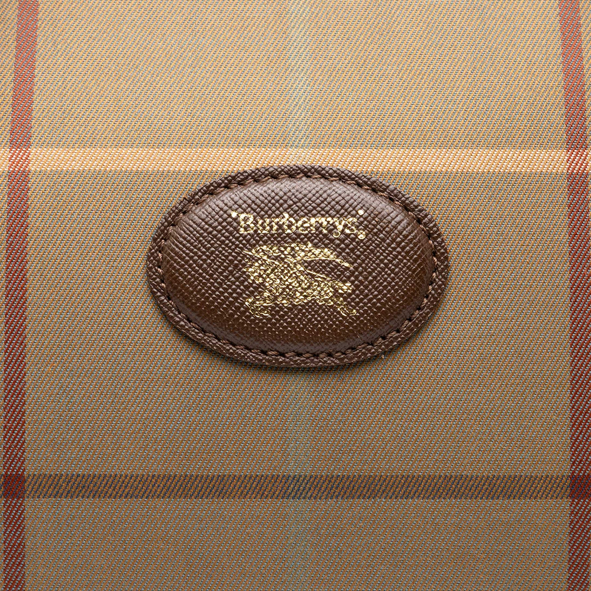 Burberry Vintage Check Canvas Handbag — Brown
