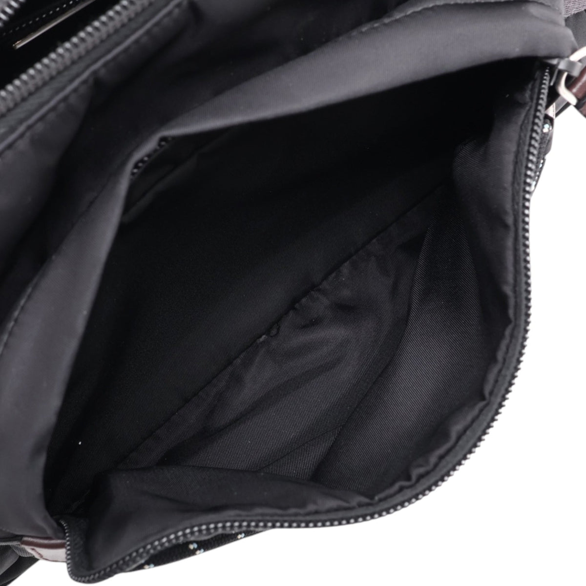 Prada Tessuto Zip Top Crossbody — Black