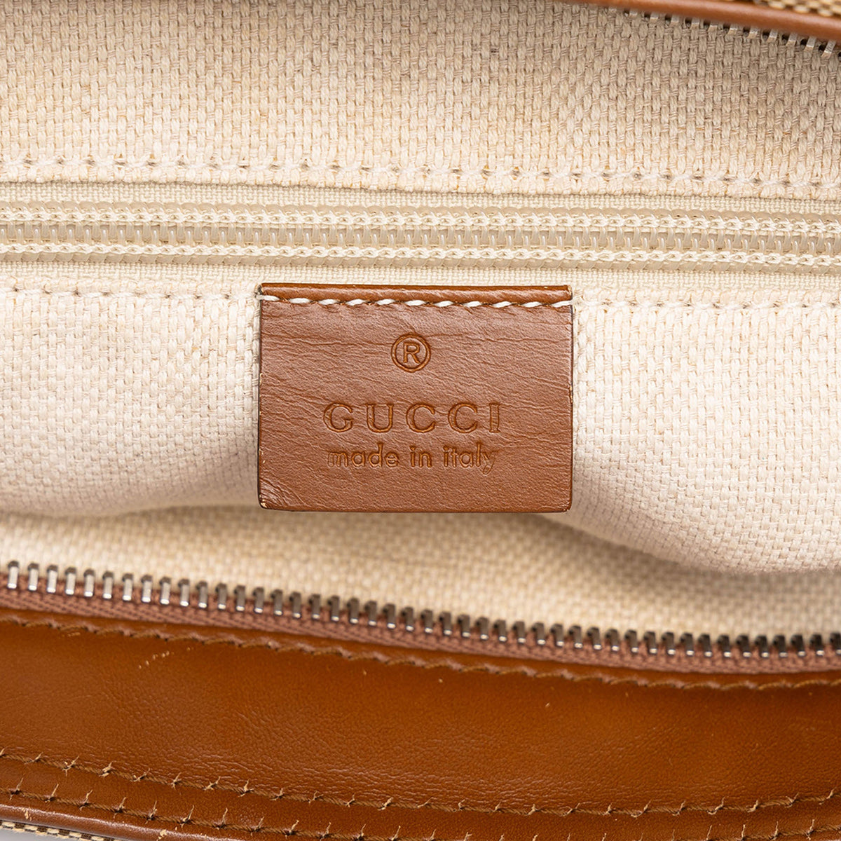 Gucci GG Canvas Web Crossbody — Beige
