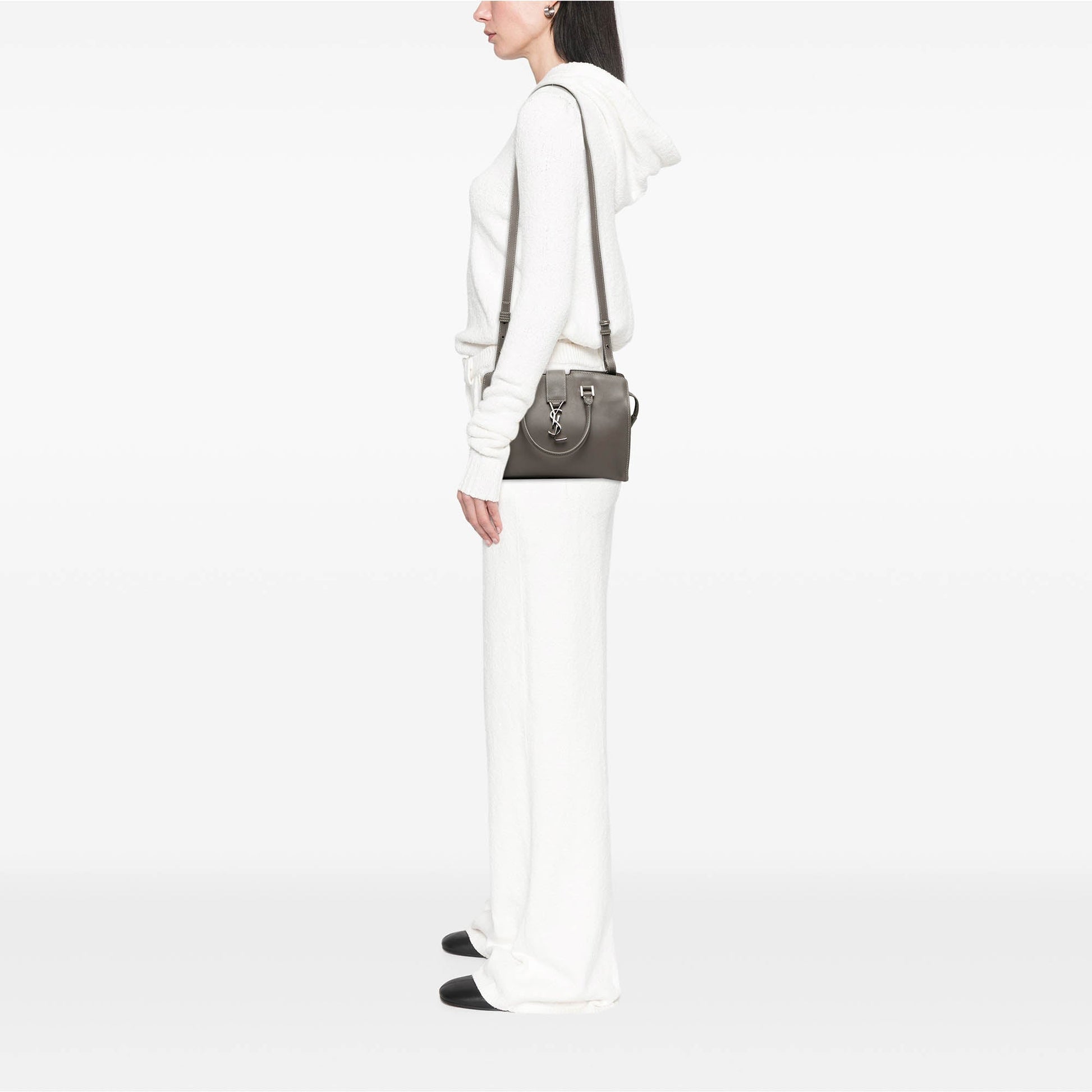 Saint Laurent Baby Leather Monogram Downtown Cabas Satchel