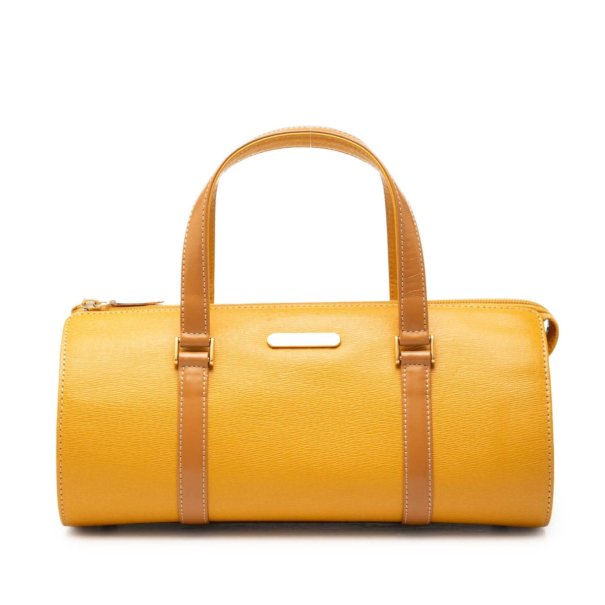 Burberry Leather Handbag — Yellow
