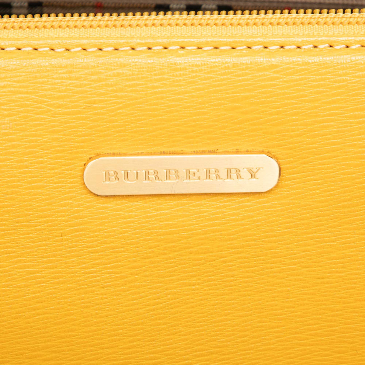 Burberry Leather Handbag — Yellow