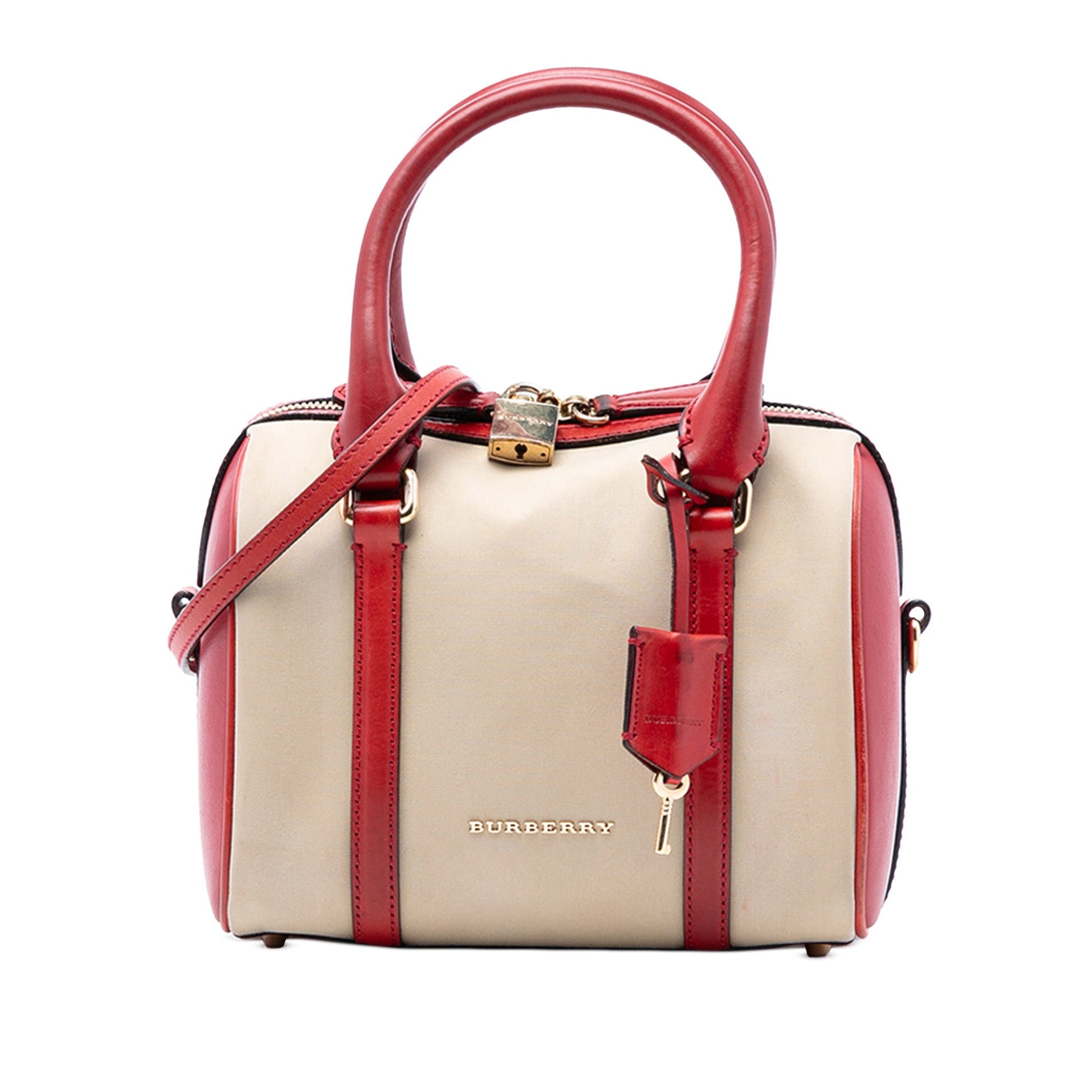 Burberry Small Canvas Alchester Bowling Bag