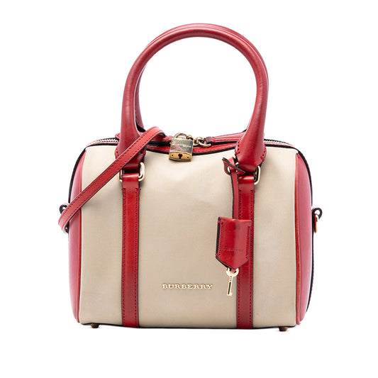 Burberry Small Canvas Alchester Bowling Bag
