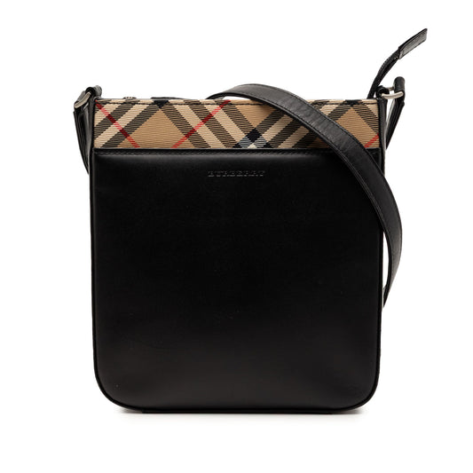 Nova Check Trimmed Leather Crossbody