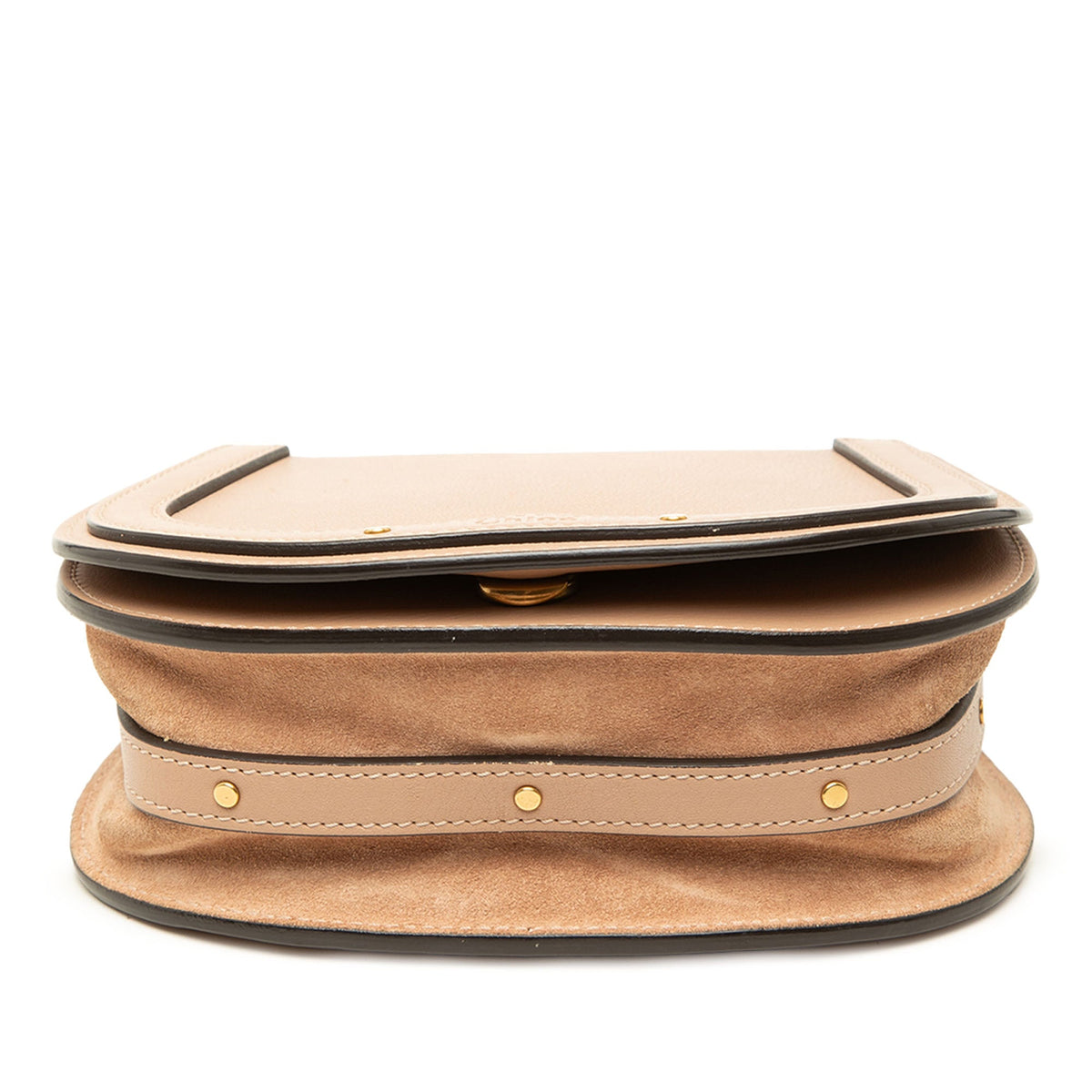 Chloé Small Leather Nile Bracelet Satchel — Beige