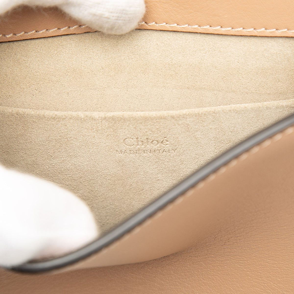 Chloé Small Leather Nile Bracelet Satchel — Beige