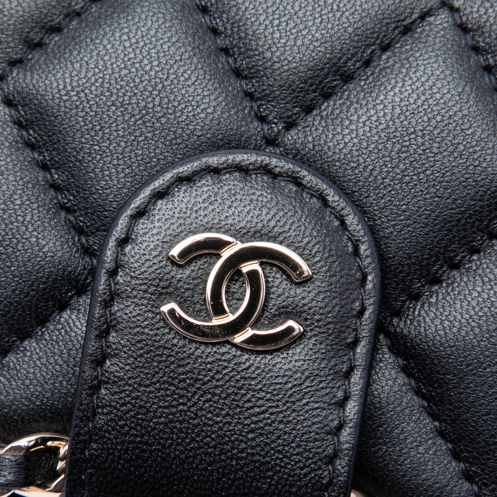 Chanel CC Quilted Lambskin Chain Around Sunglasses Case