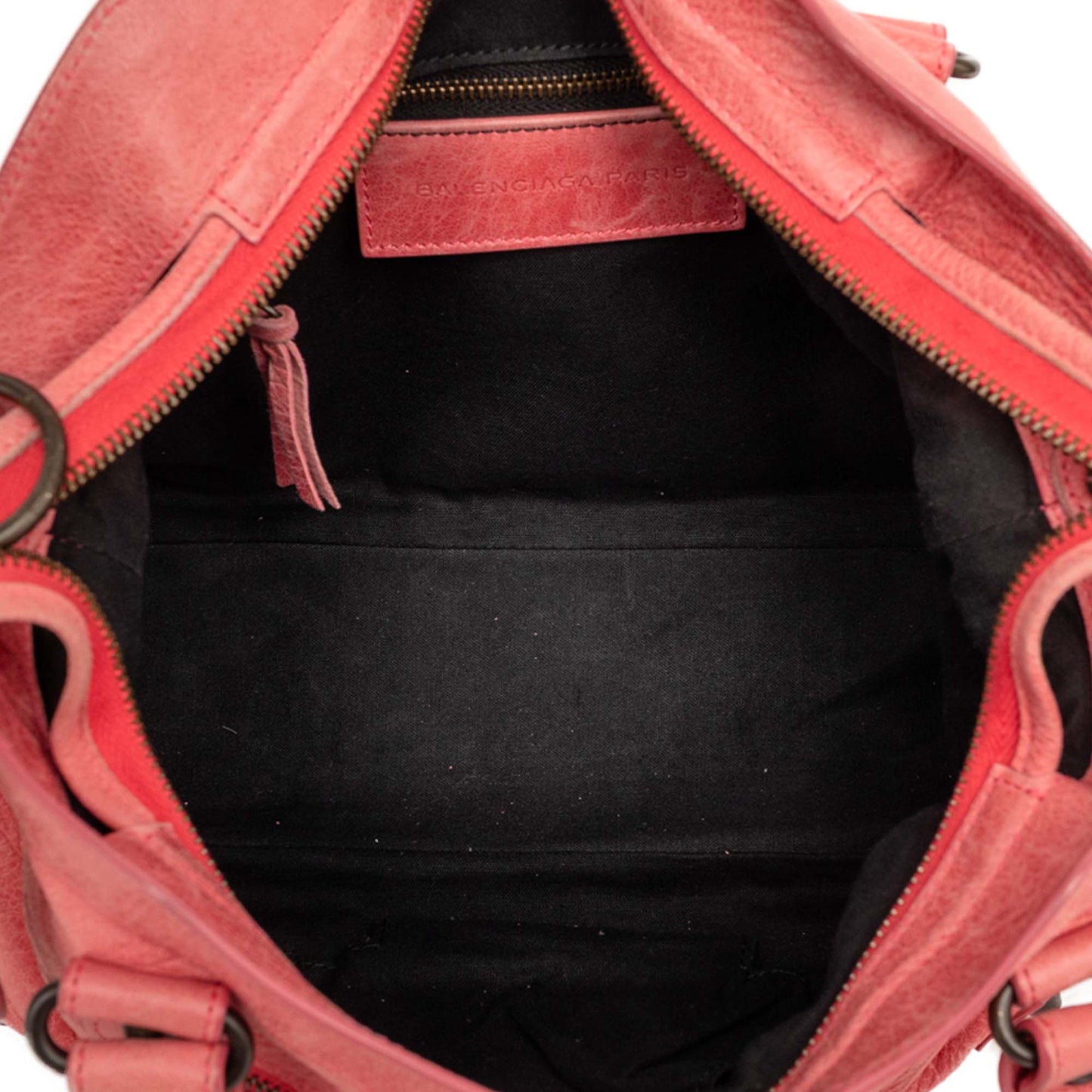 Balenciaga Lambskin Motocross Classic Town Satchel