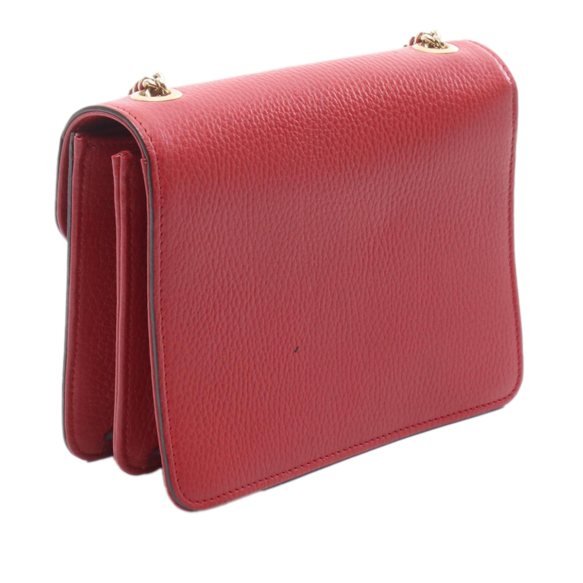 Gucci Small Dollar Calfskin Interlocking G Crossbody — Red