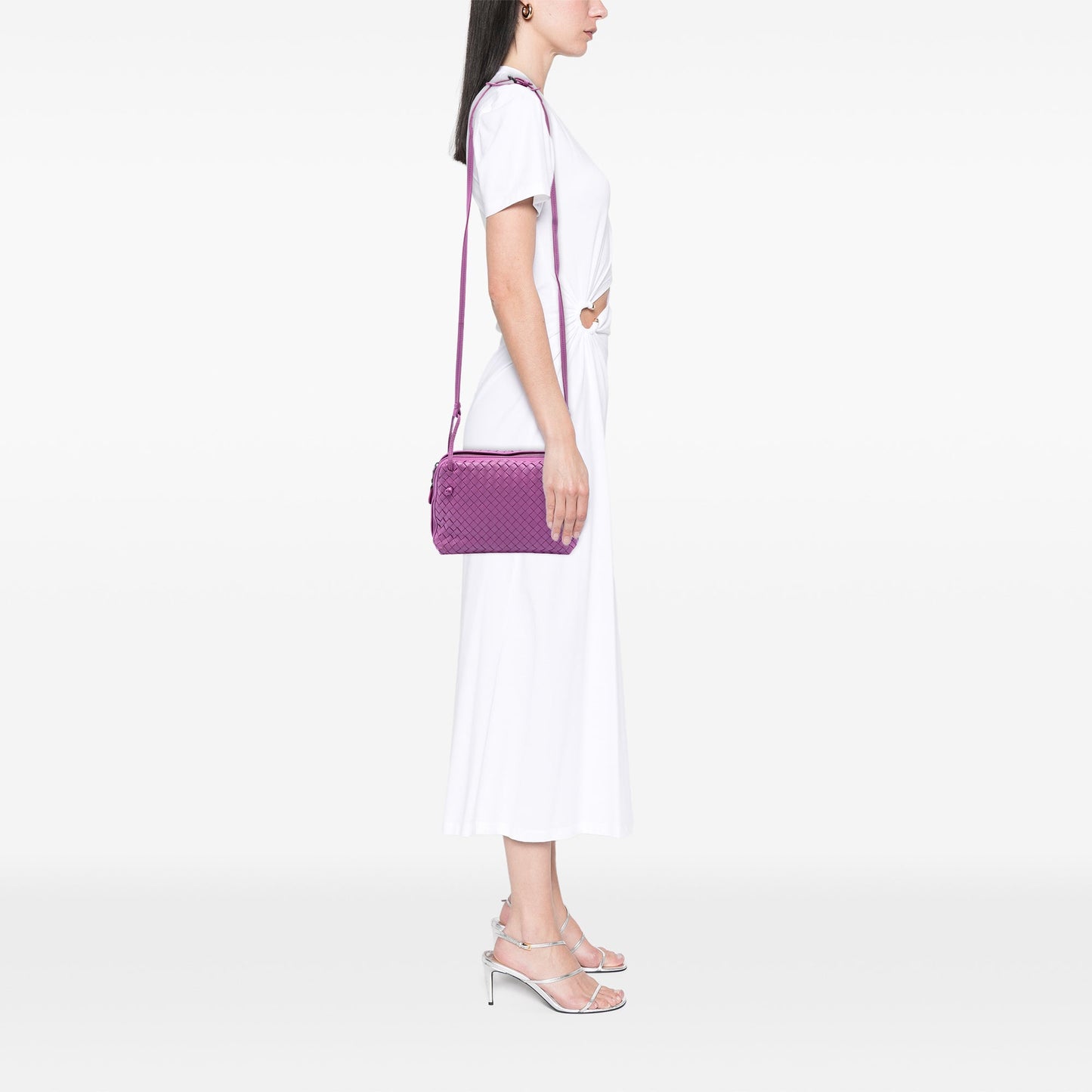 Bottega Veneta Nappa Intrecciato Nodini Double Zip Crossbody