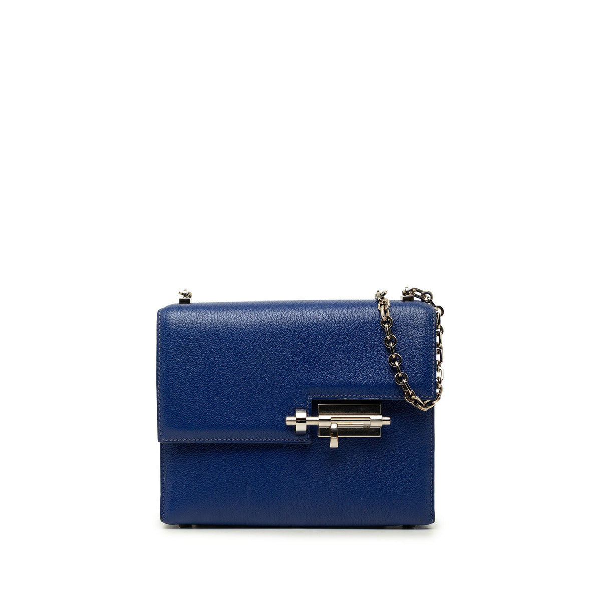 Hermès Mini Chevre Mysore Verrou Chaine — Blue