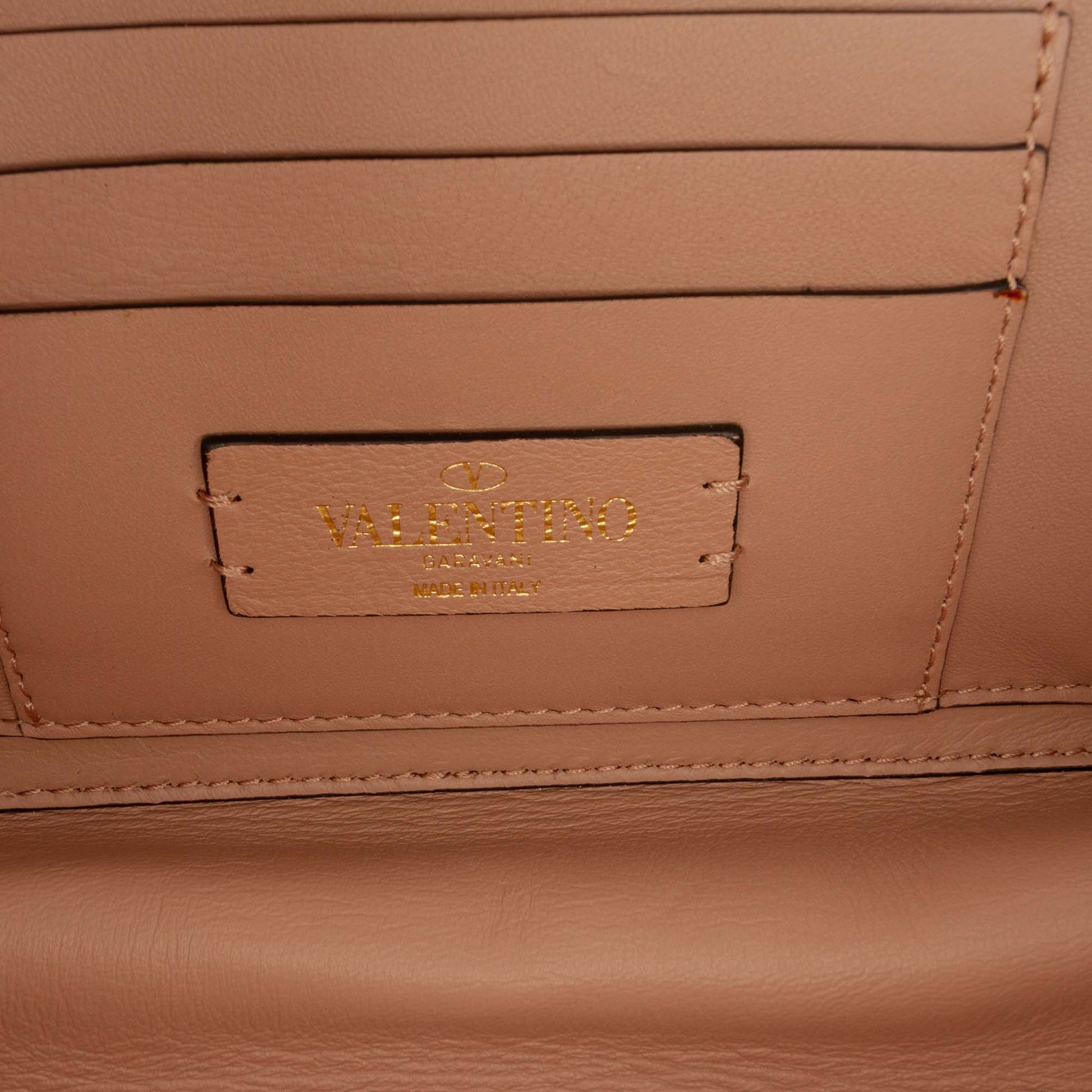 Valentino Calfskin Roman Stud Box Clutch on Strap