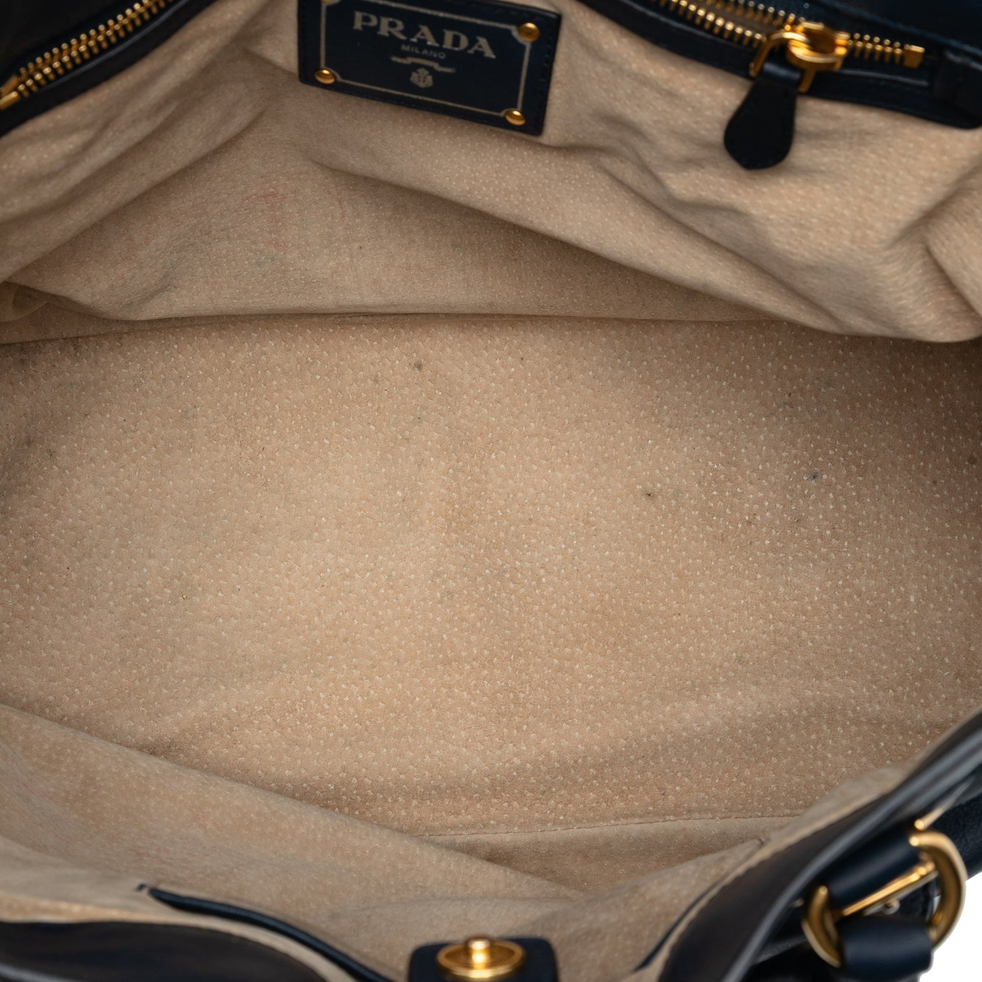 Prada Soft Calfskin Open Convertible Shopping Tote