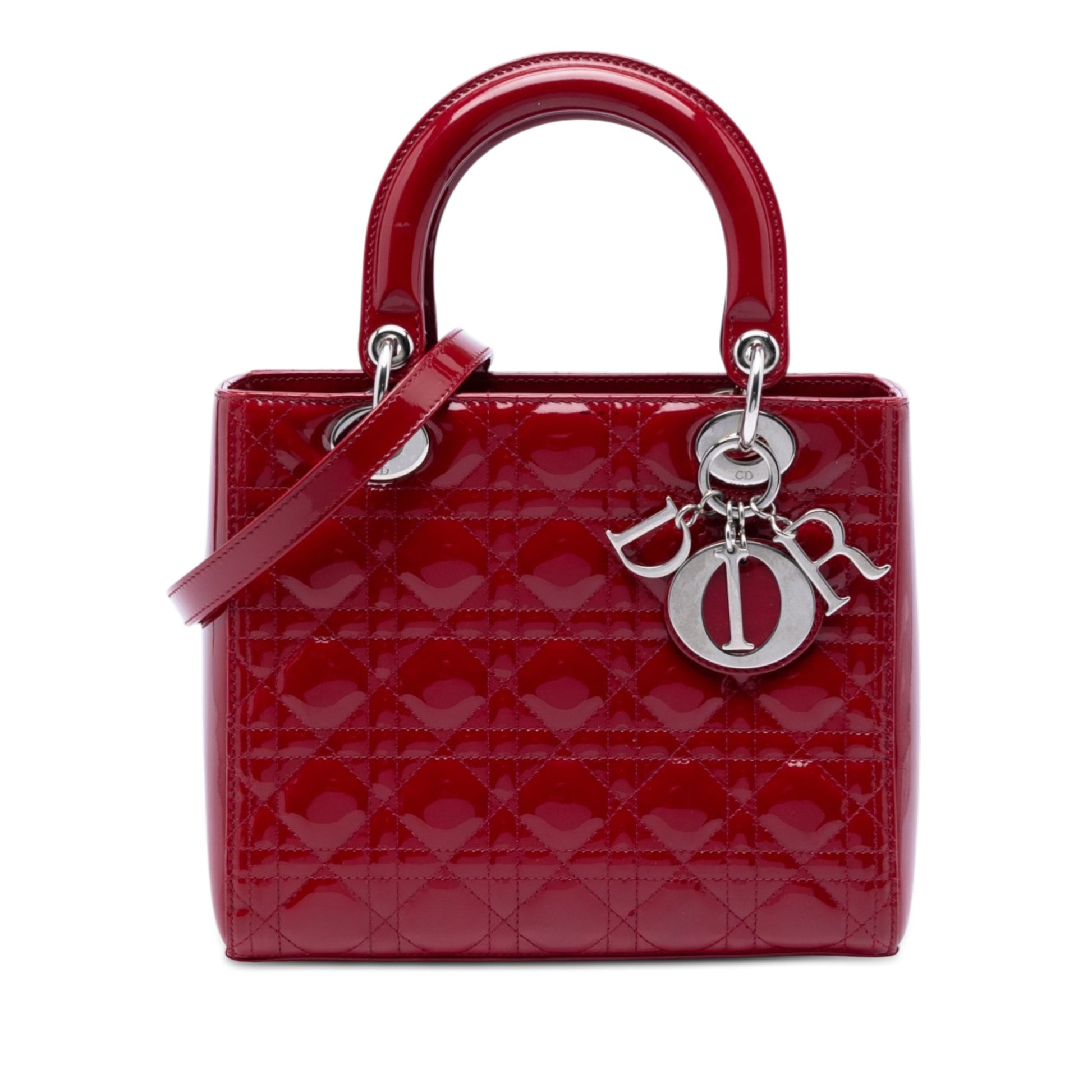 Dior Medium Patent Cannage Lady Dior