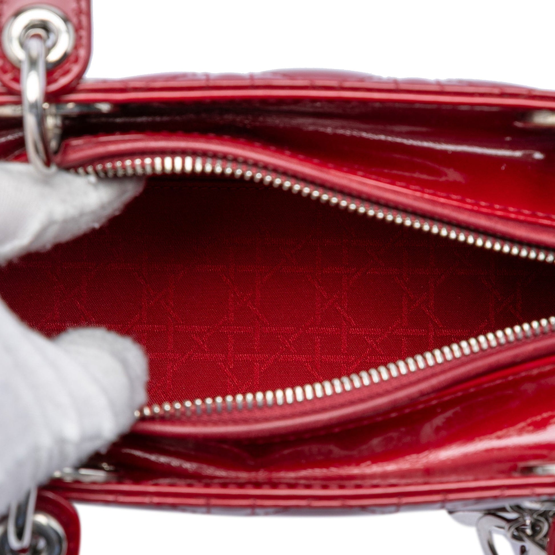 Dior Medium Patent Cannage Lady Dior