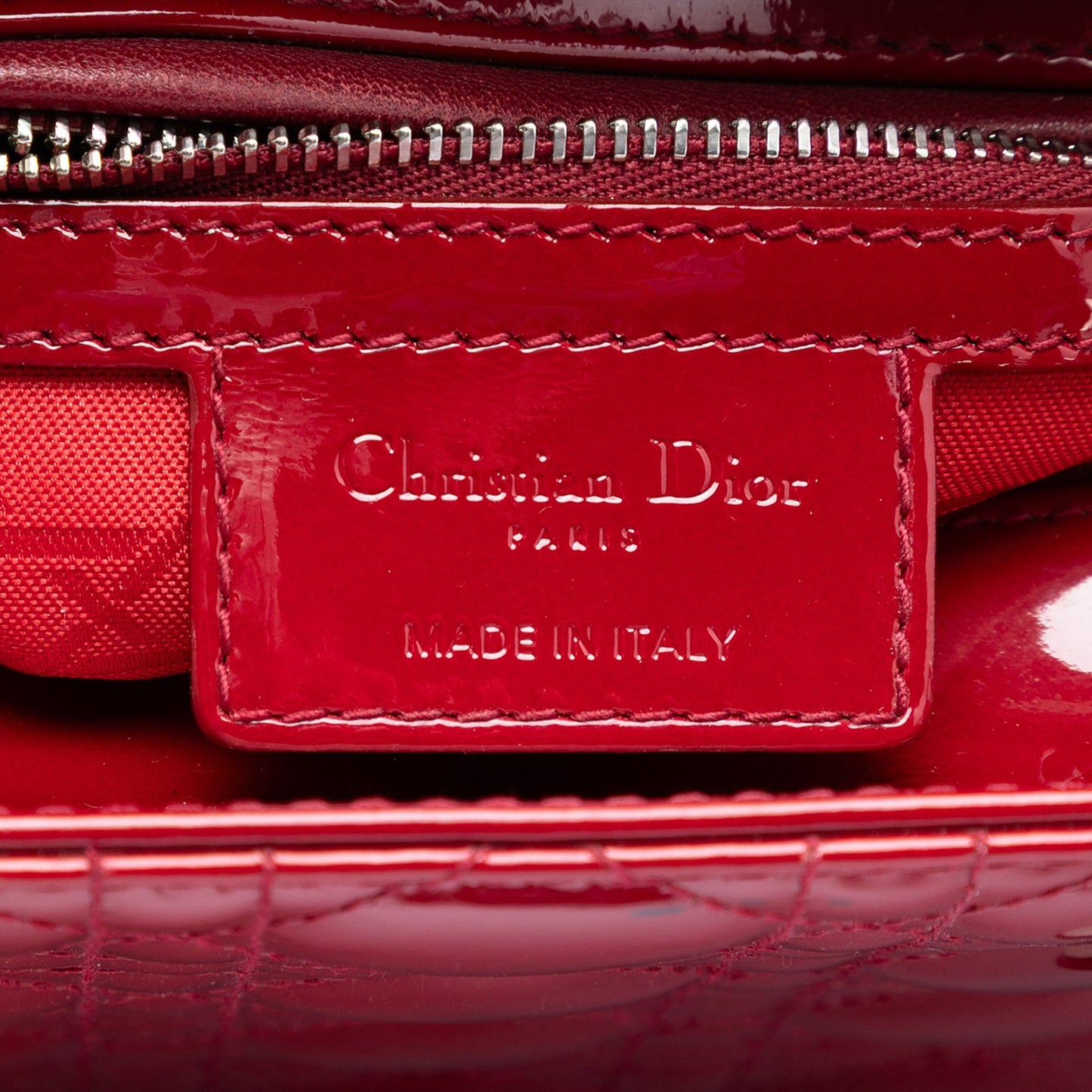 Dior Medium Patent Cannage Lady Dior