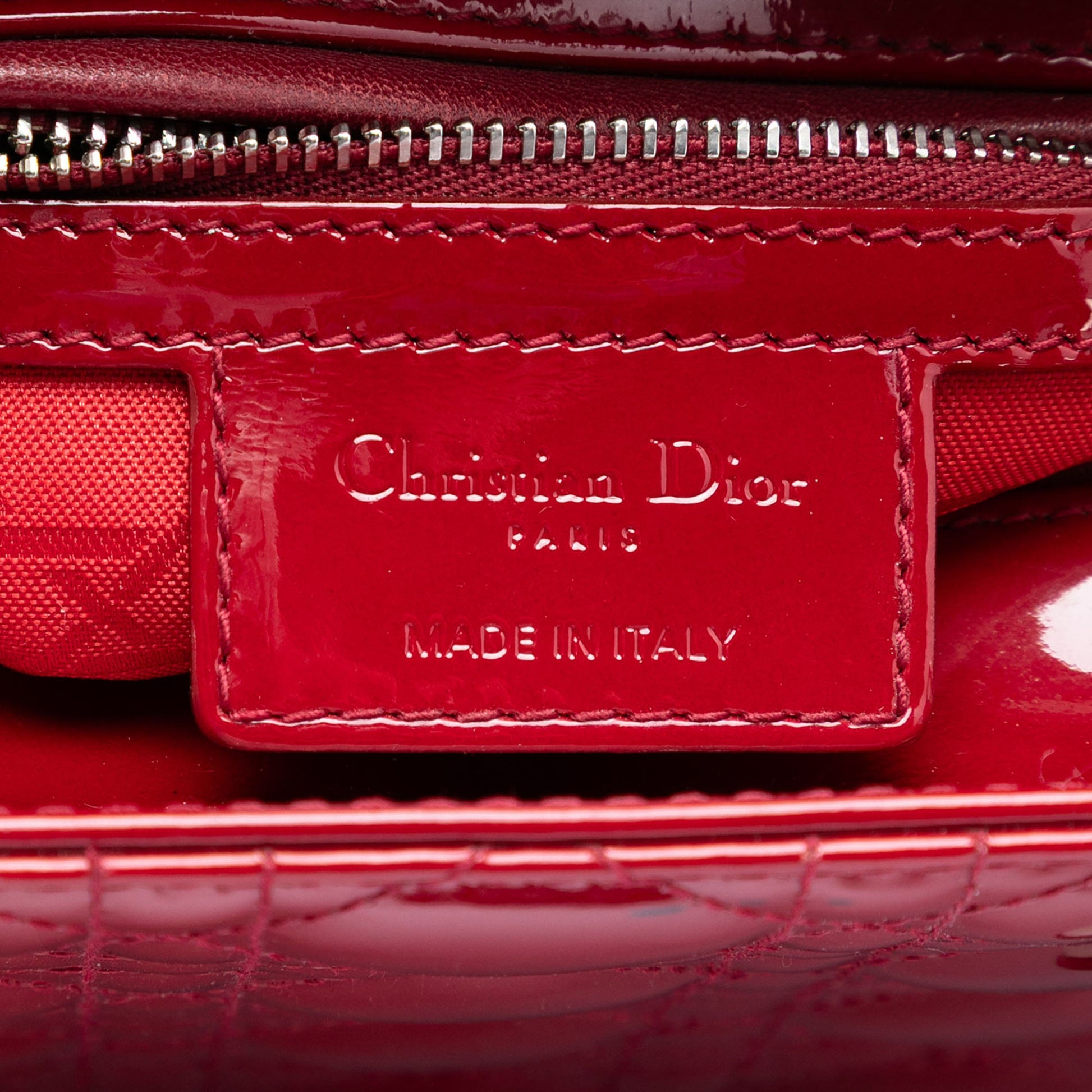 Dior Medium Patent Cannage Lady Dior