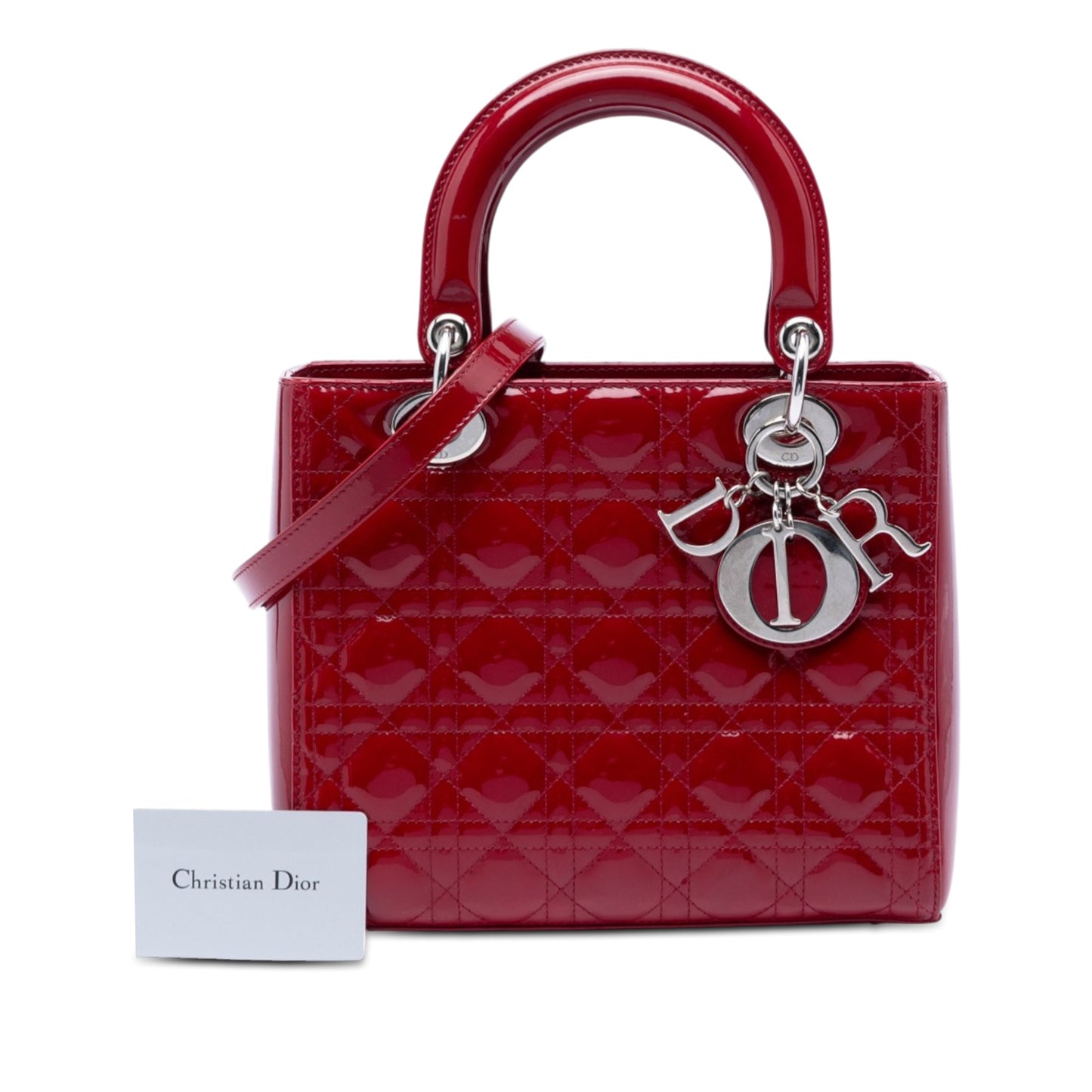 Dior Medium Patent Cannage Lady Dior