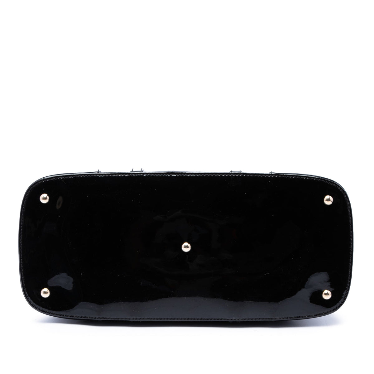 Gucci Large Microguccissima Patent Nice Dome Top Handle Bag — Black