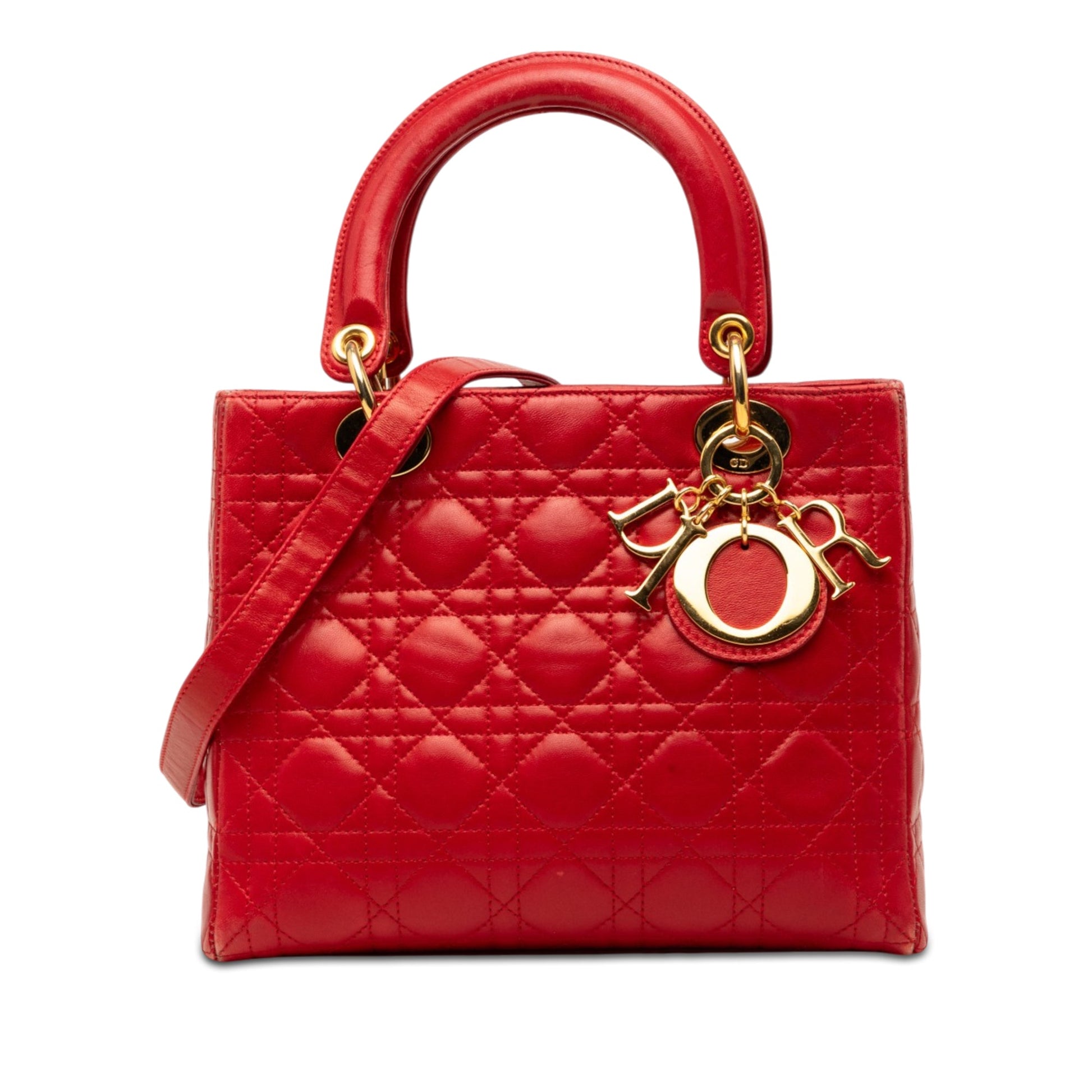 Dior Medium Lambskin Cannage Lady Dior