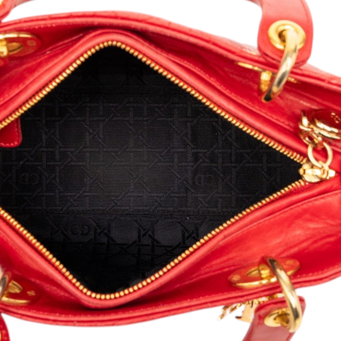 Dior Medium Lambskin Cannage Lady Dior