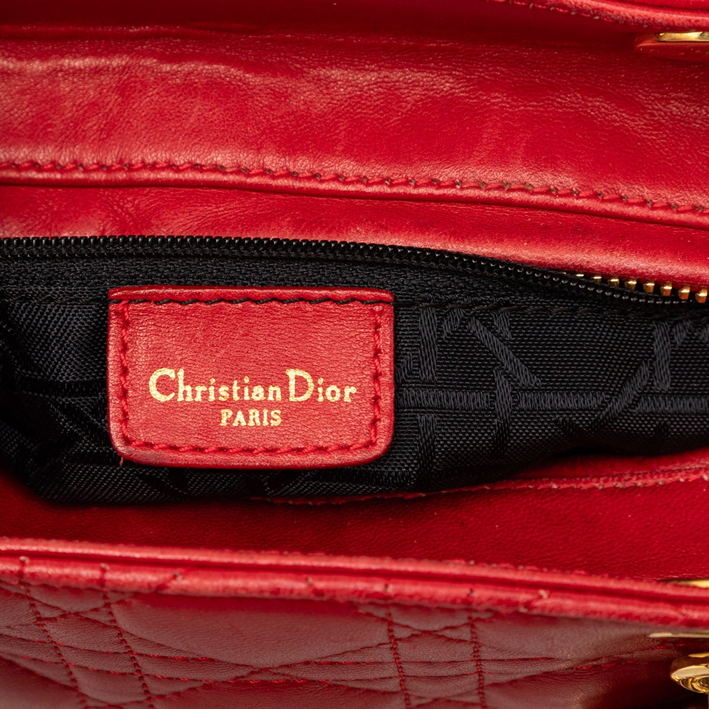Dior Medium Lambskin Cannage Lady Dior