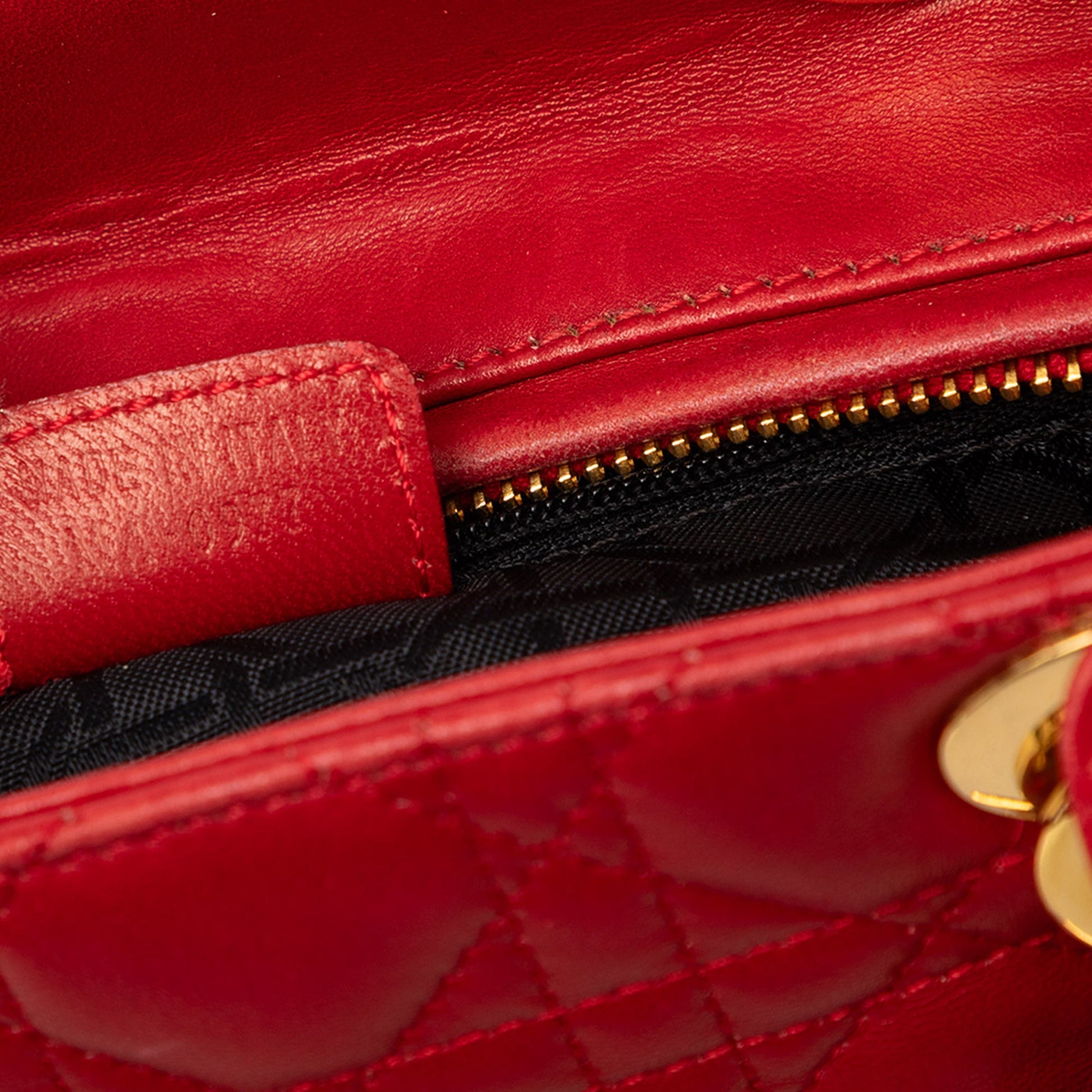 Dior Medium Lambskin Cannage Lady Dior
