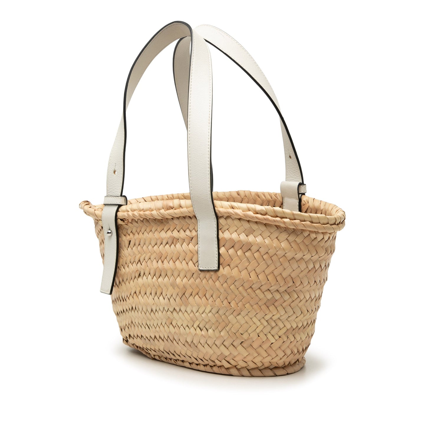 LOEWE Small Raffia Anagram Basket Tote