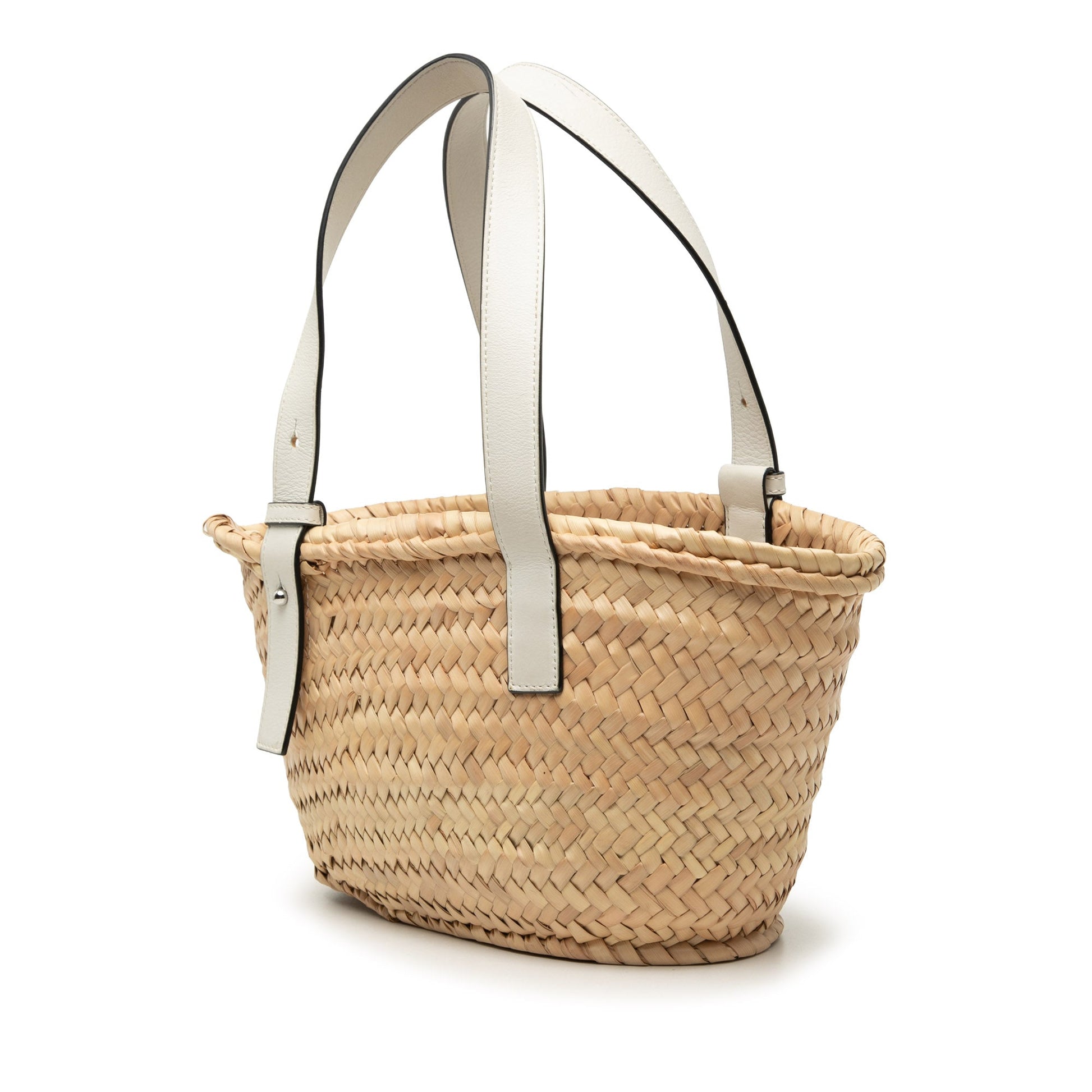 LOEWE Small Raffia Anagram Basket Tote