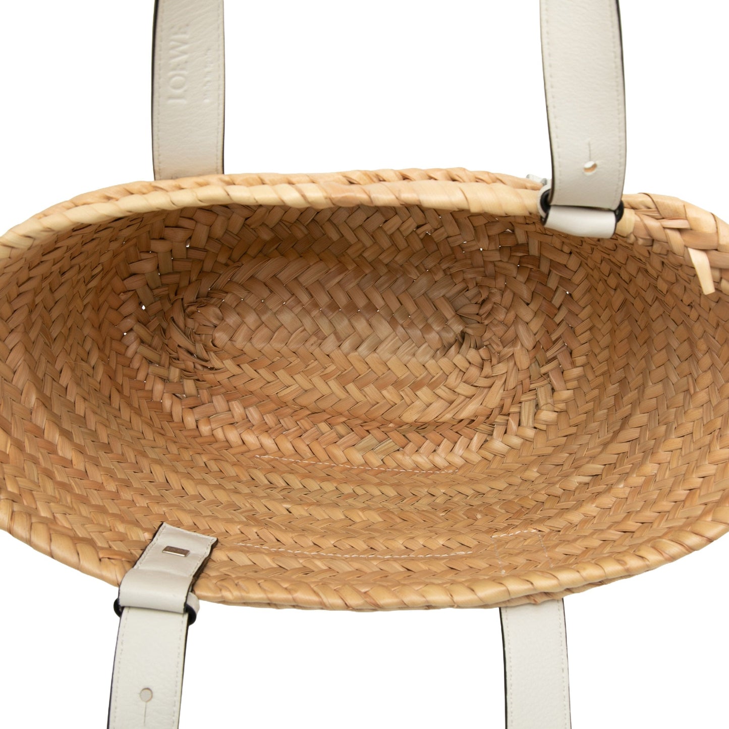 LOEWE Small Raffia Anagram Basket Tote