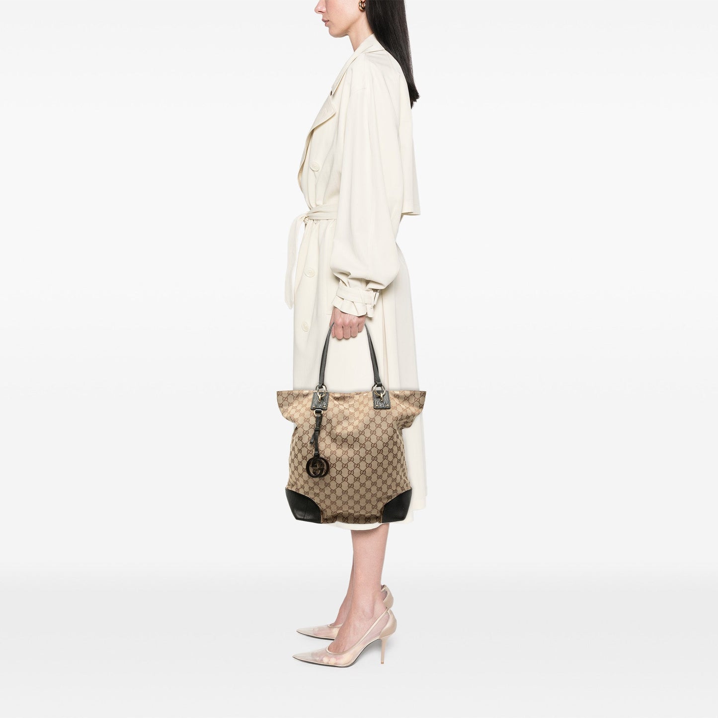 Large GG Canvas GG Charm Tote