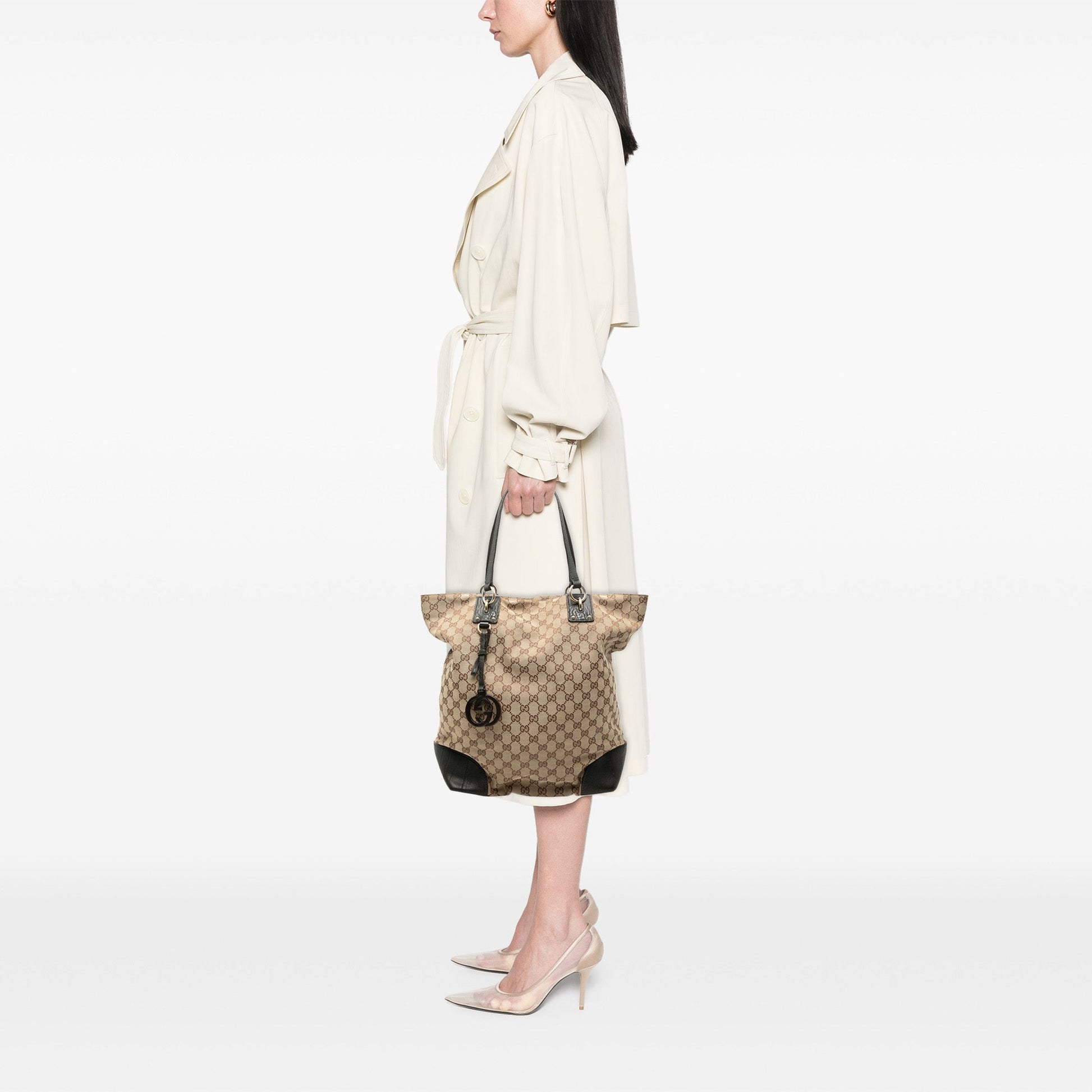 Large GG Canvas GG Charm Tote